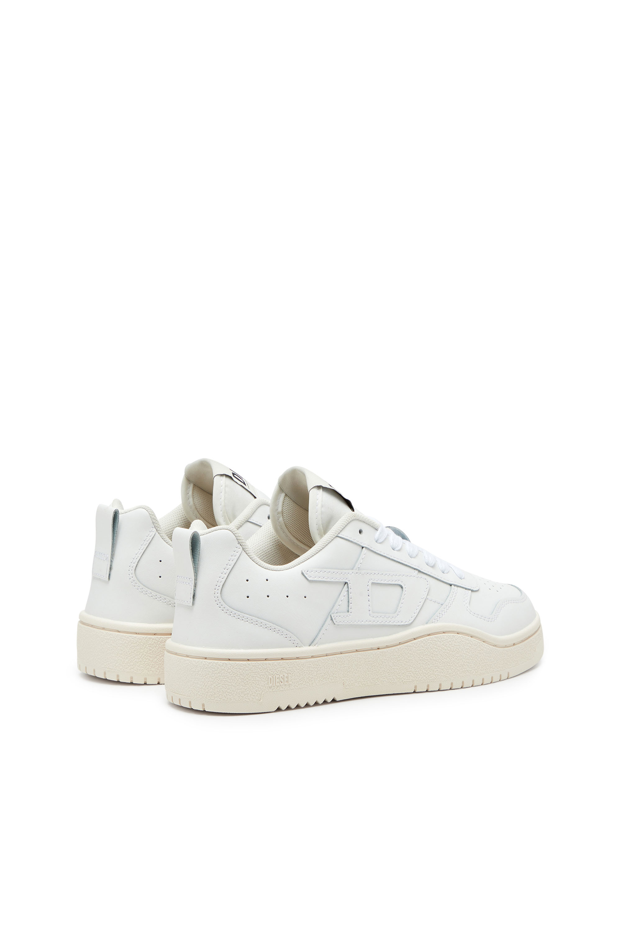 Diesel - S-UKIYO V2 LOW, S-Ukiyo Low-Deportivas bajas de cuero y nailon Hombre in Blanco - 3