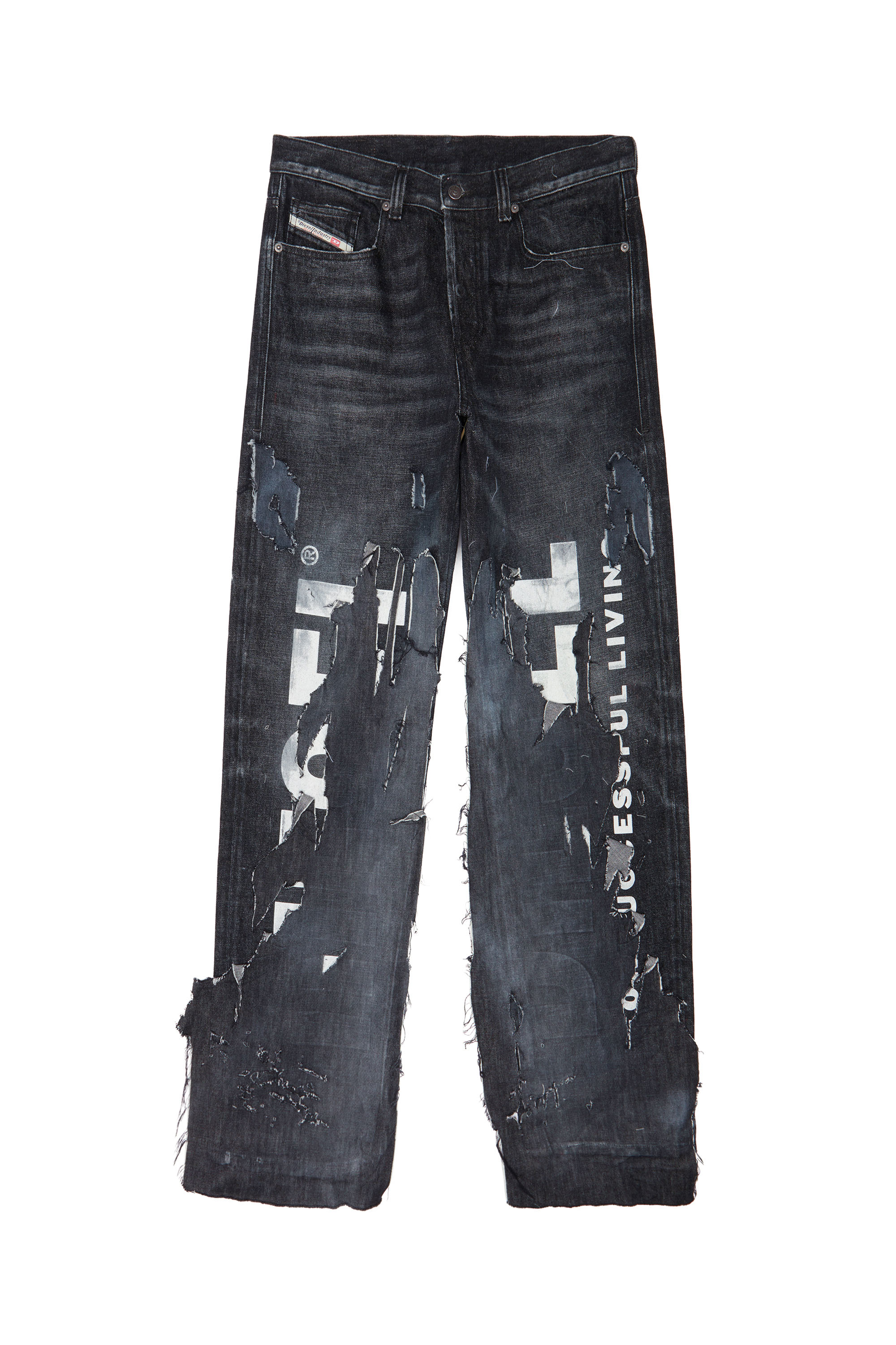 Diesel - 2010 D-Macs 007Q7 Straight Jeans, Negro/Gris oscuro - Image 5