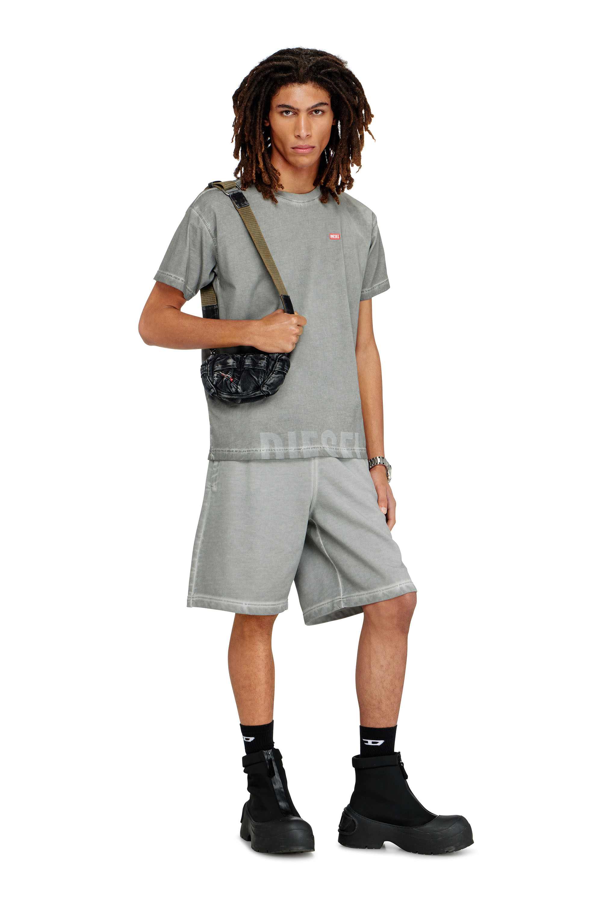 Diesel - MULTI-PKTS CROSSBODY XS X, Multi-Pkts - Bolso peque&ntilde;o en denim lavado oscuro Unisex in Gris - 2