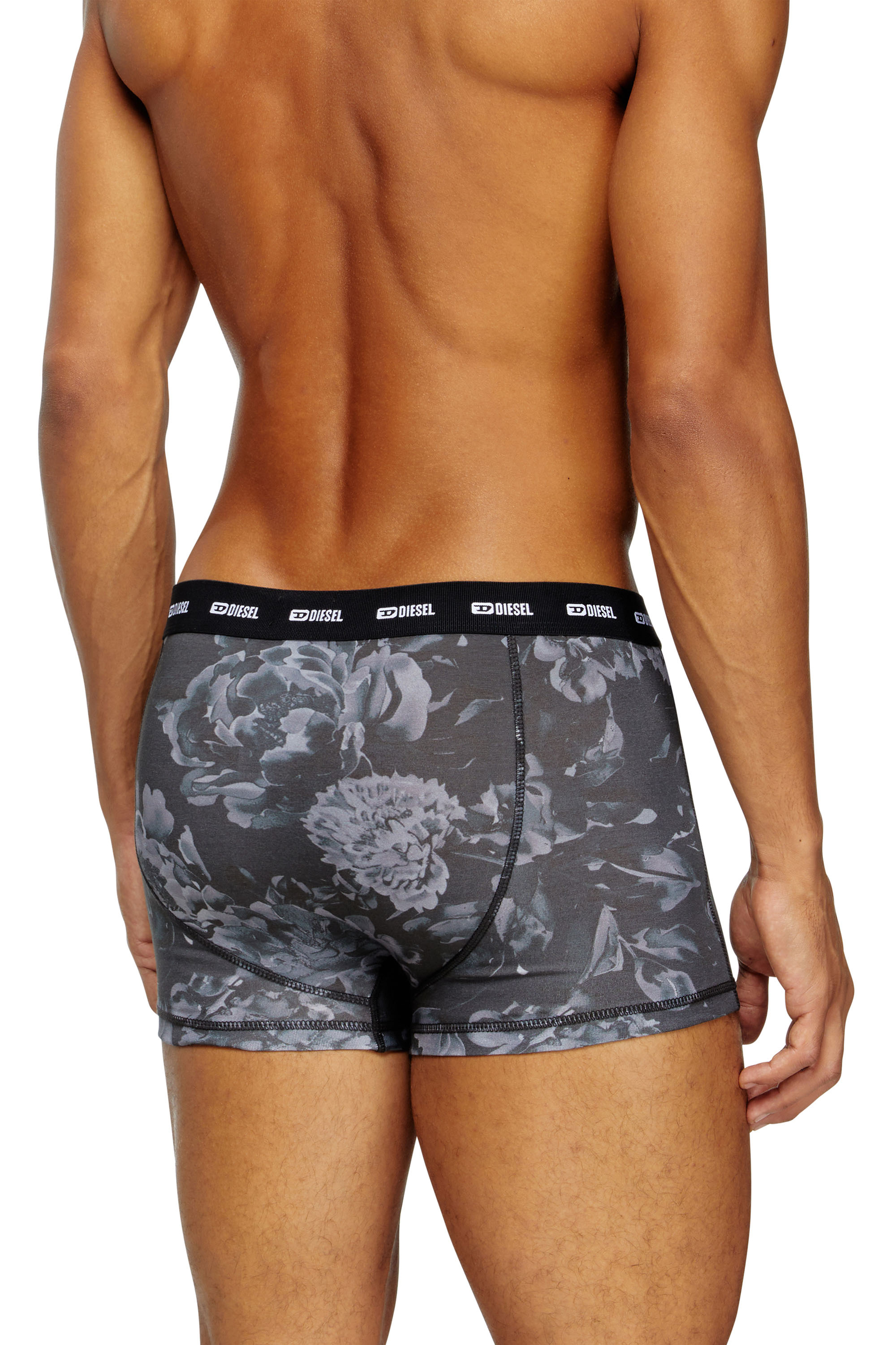 Diesel - DAMIEN-UTLT, Bóxers ajustados con estampado floral Hombre in Gris - 2