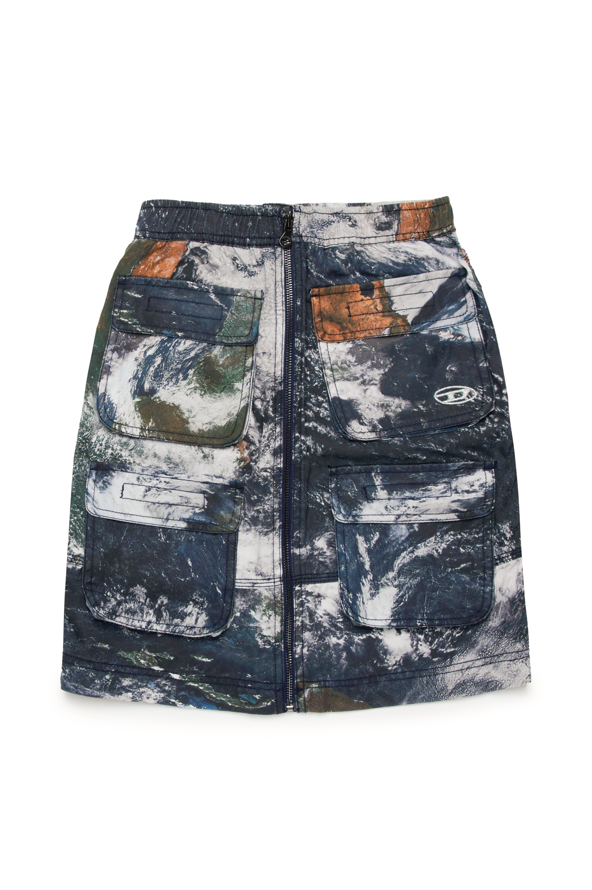 Diesel - GOMIRTCMF, Falda cargo con estampado Camo Planet Mujer in Multicolor - 1