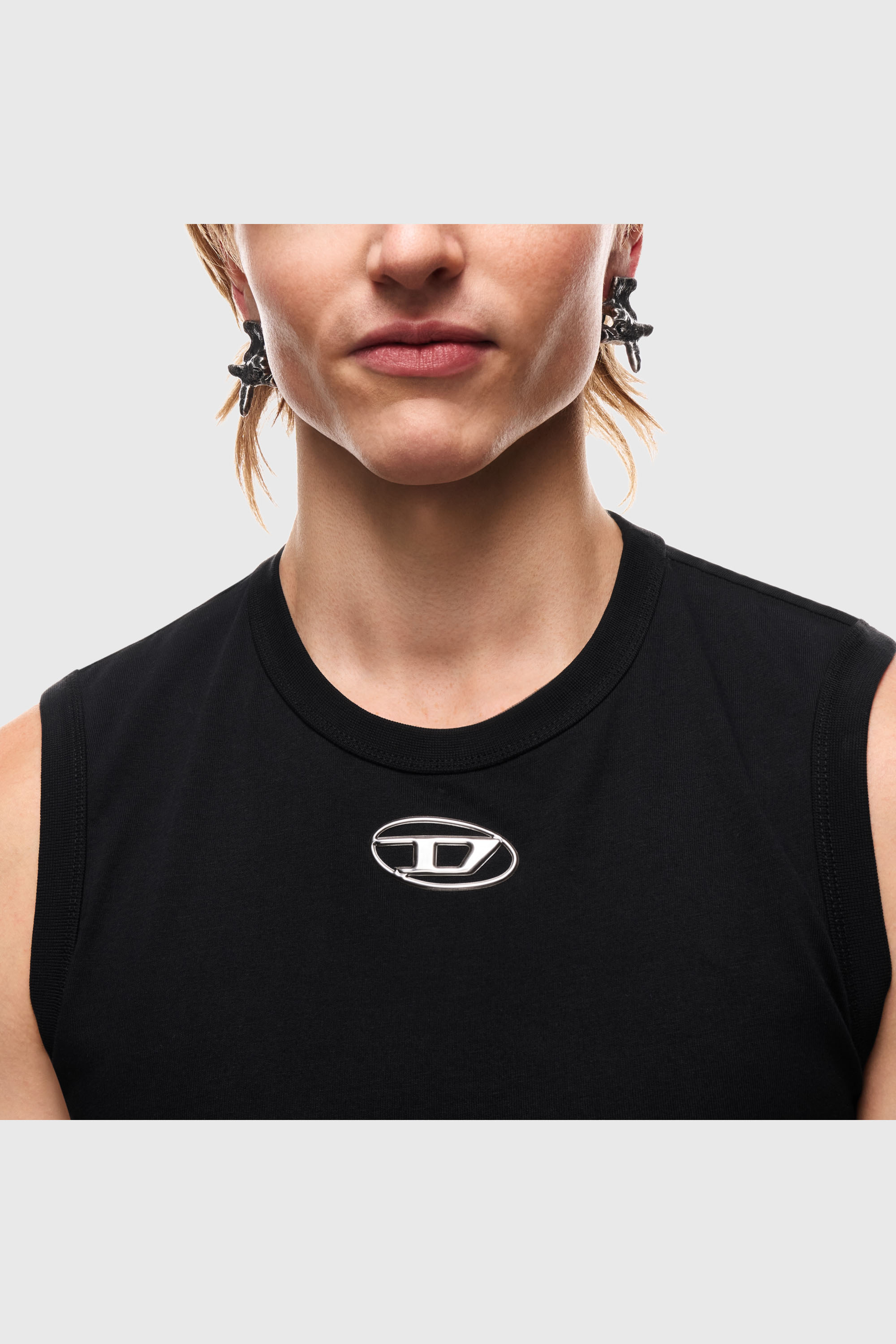 Diesel - DX1710040 JEWELLERY, Pendientes plateados con tachuelas Unisex in Gris - 5
