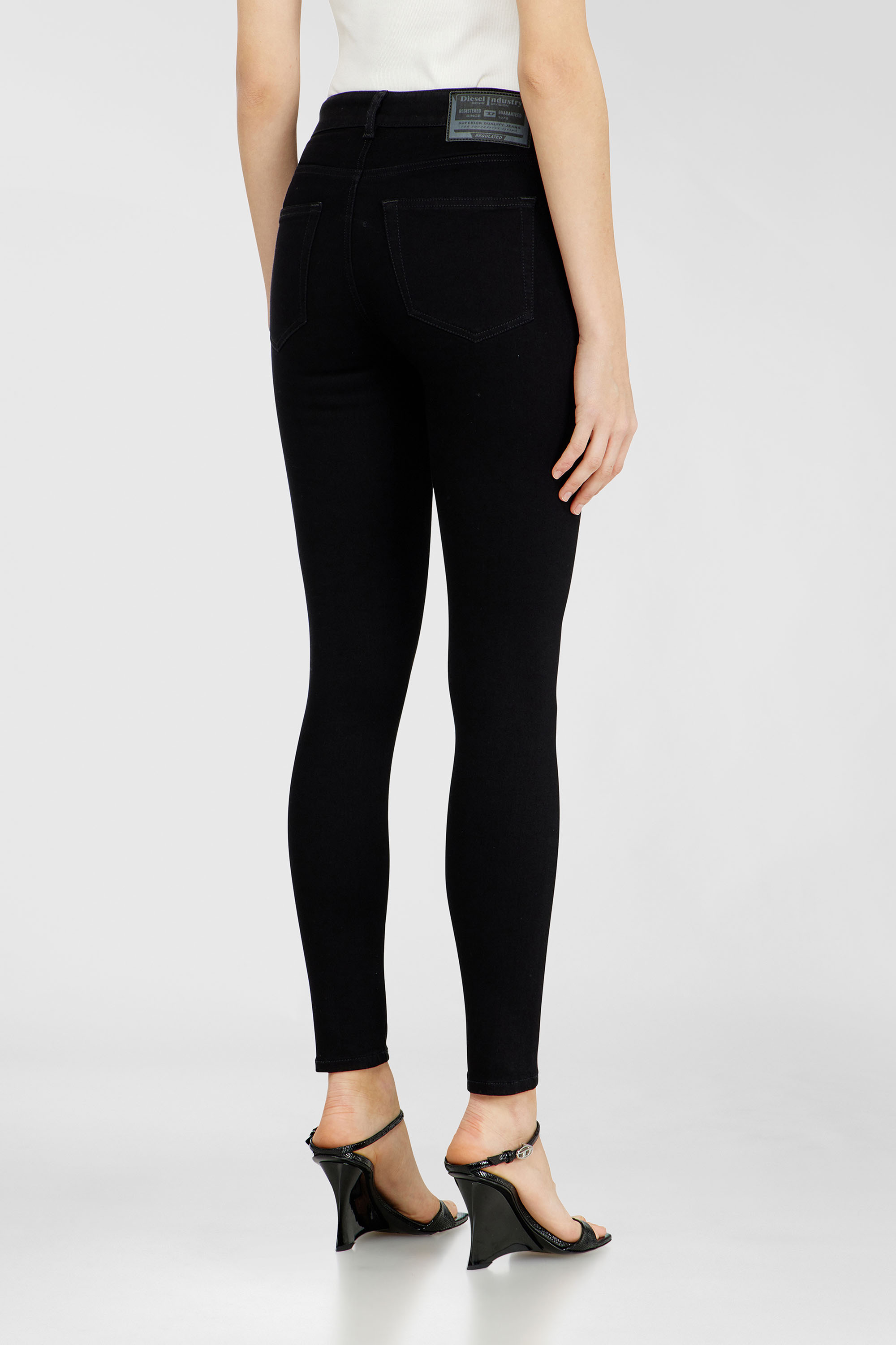 Diesel - Skinny Jeans 2017 Slandy 069EF Mujer, Negro/Gris oscuro - 5