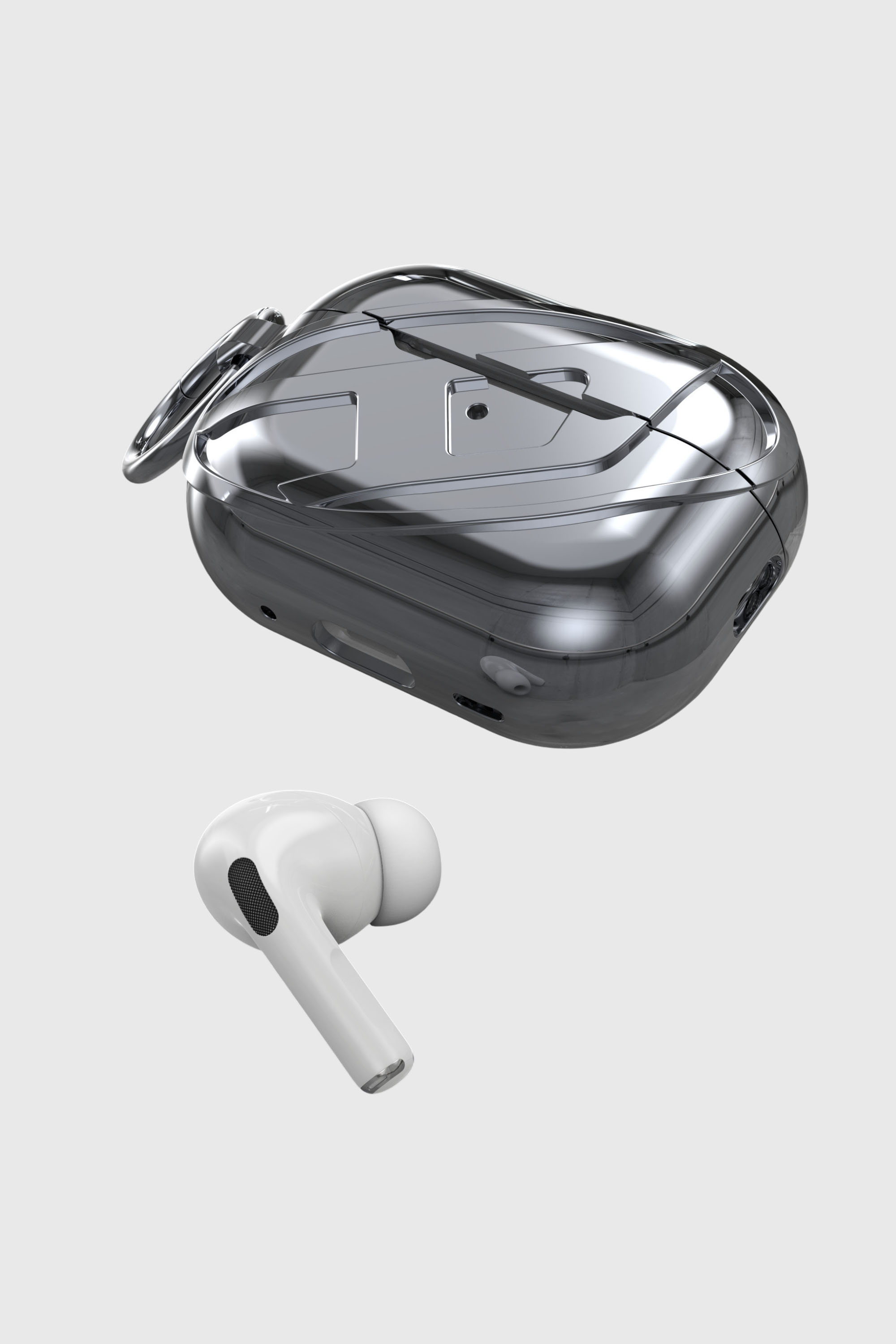 Diesel - 60274 MOULDED CASE, Funda para AirPods AirPods Pro / Pro 2 Unisex in Gris - 4
