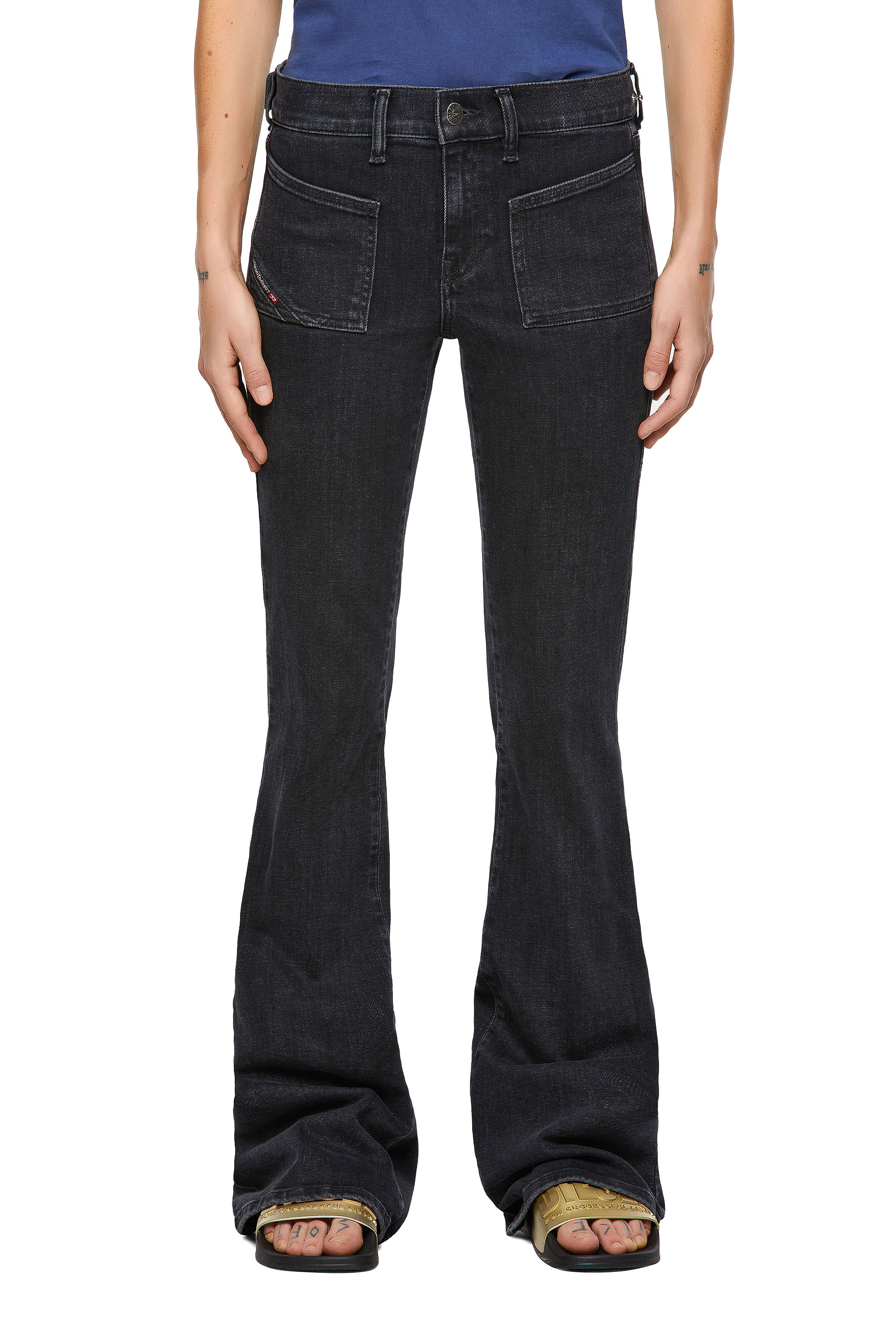 D-Ebbey 09A66, Negro/Gris oscuro - Vaqueros