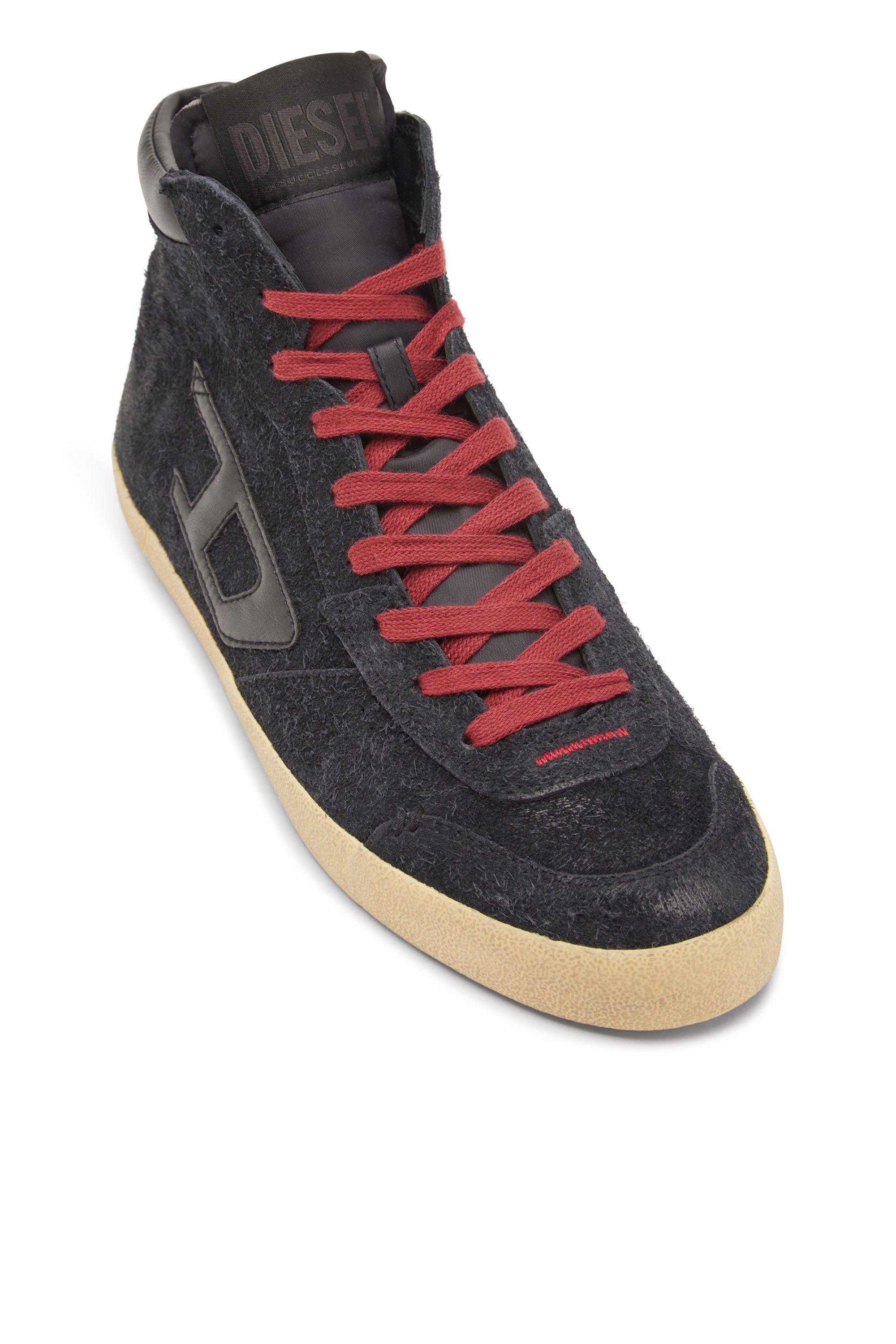 Diesel - S-LEROJI MID, S-Leroji-Deportivas altas de gamuza de pelo largo Hombre in Negro - 6