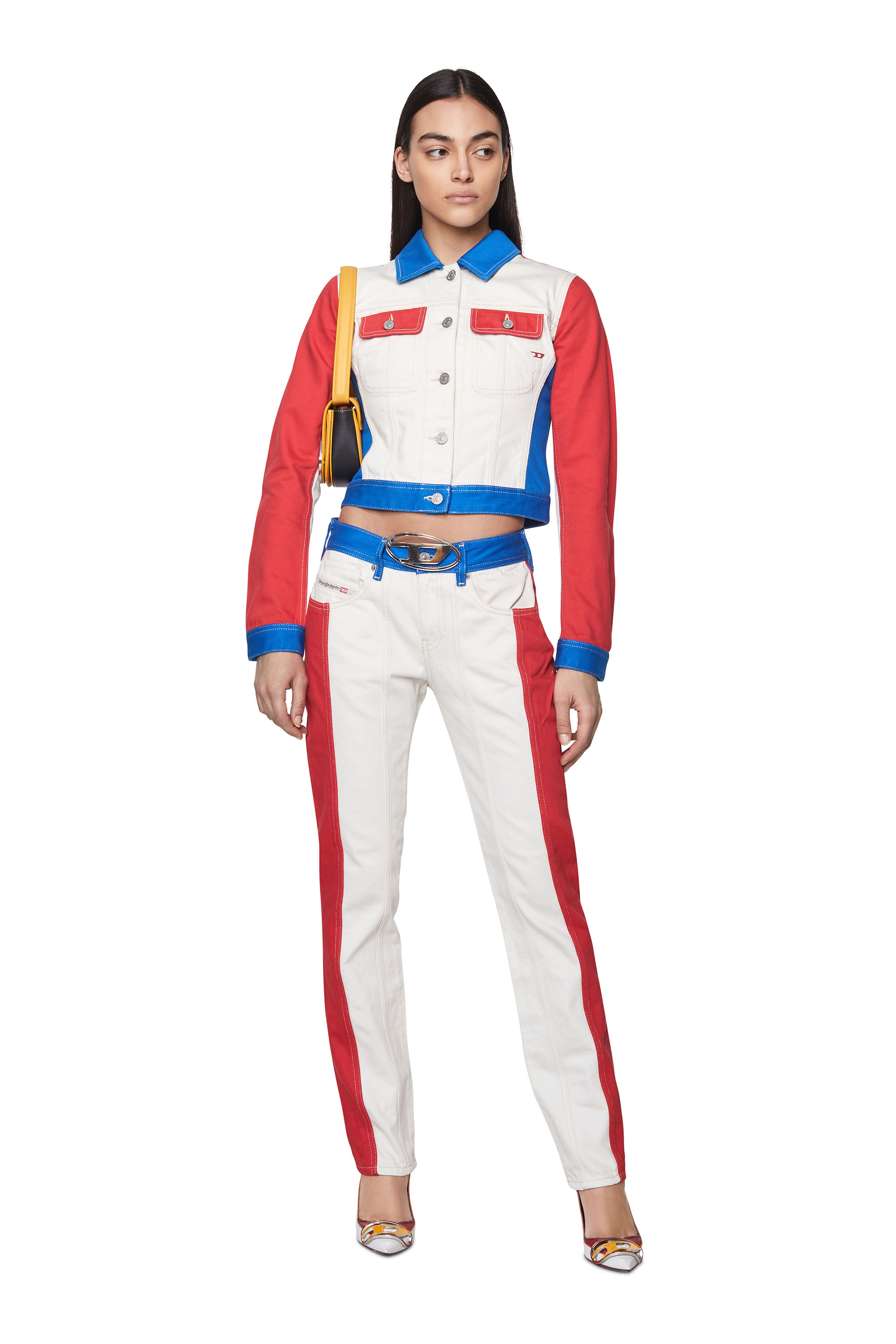 Diesel - 1DR, 1DR - Bolso ic&oacute;nico de hombro de cuero napa Mujer in Amarillo - 1