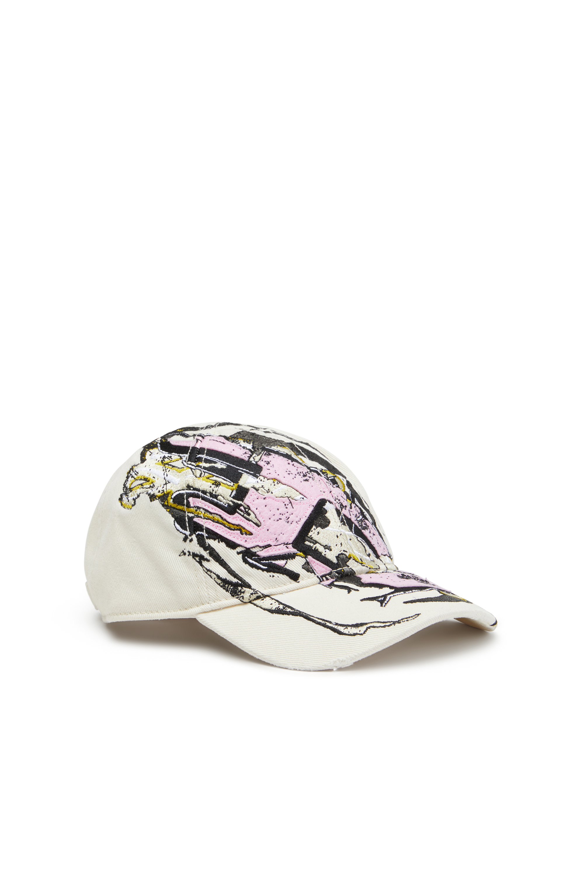 Diesel - C-EIFFEL, Gorra de béisbol con logotipo Oval D llamativo Hombre in Blanco - 1