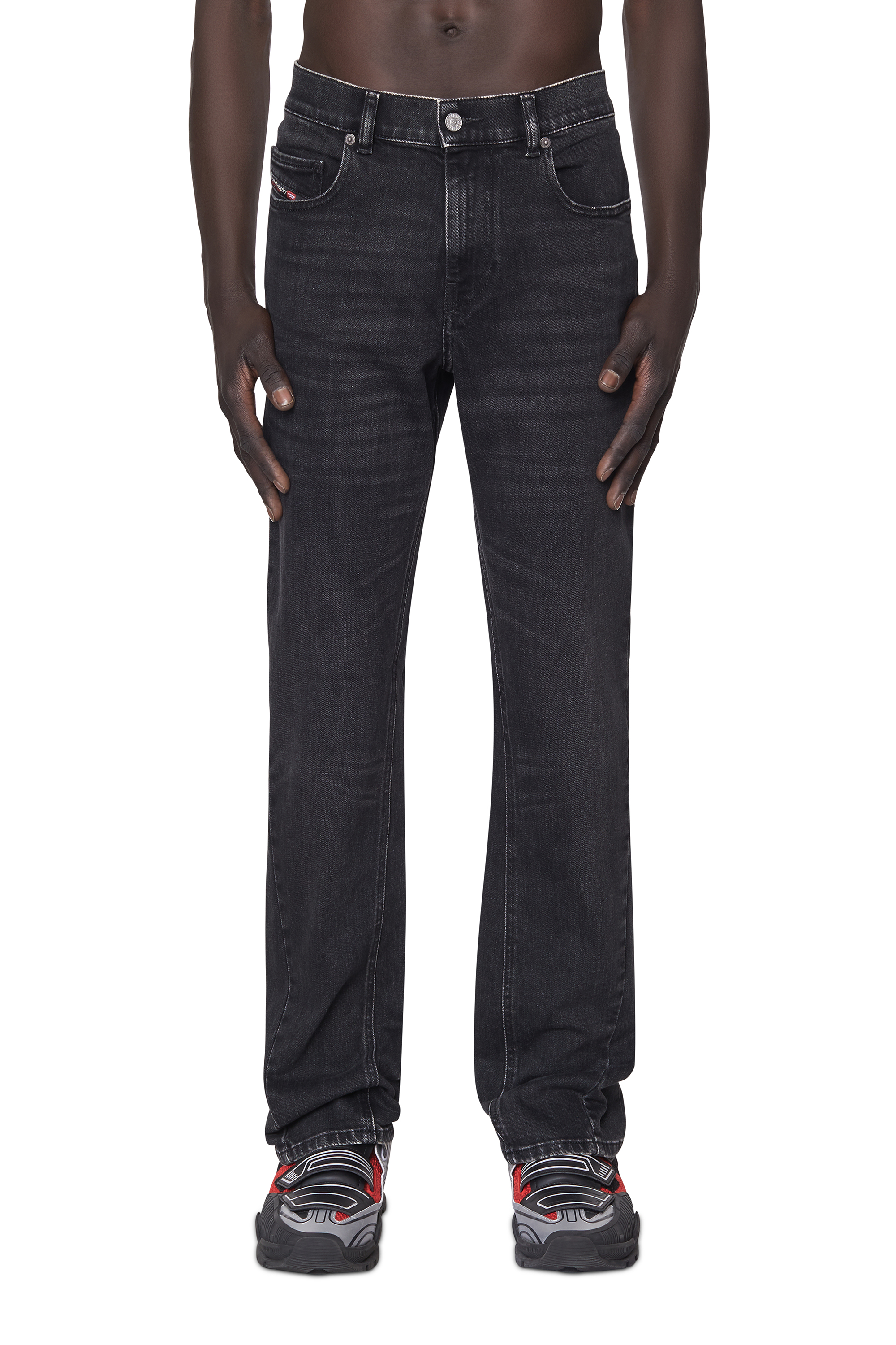 Diesel - 2021 09B83 Bootcut Jeans, Negro/Gris oscuro - Image 1
