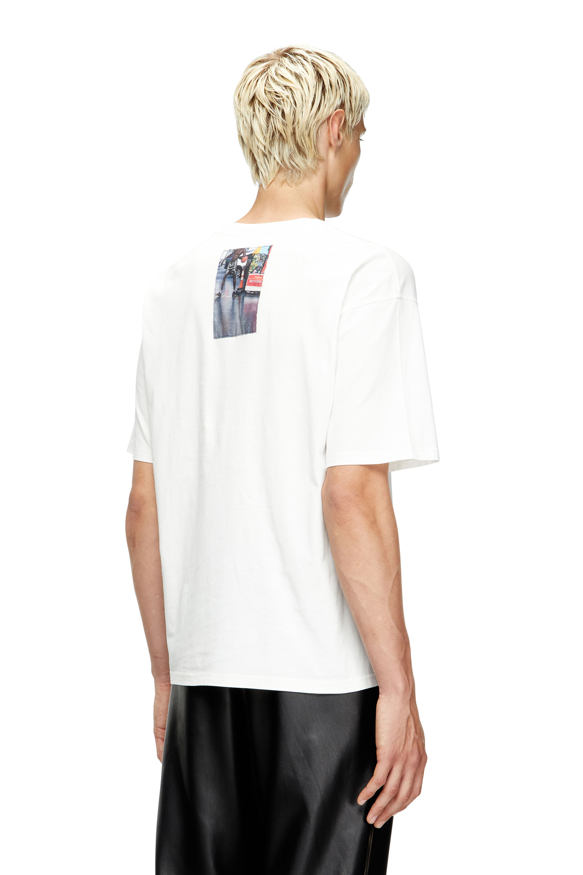 Diesel - T-BOXT-T3, Camiseta con parches fotográficos con el logotipo Hombre in Blanco - 4
