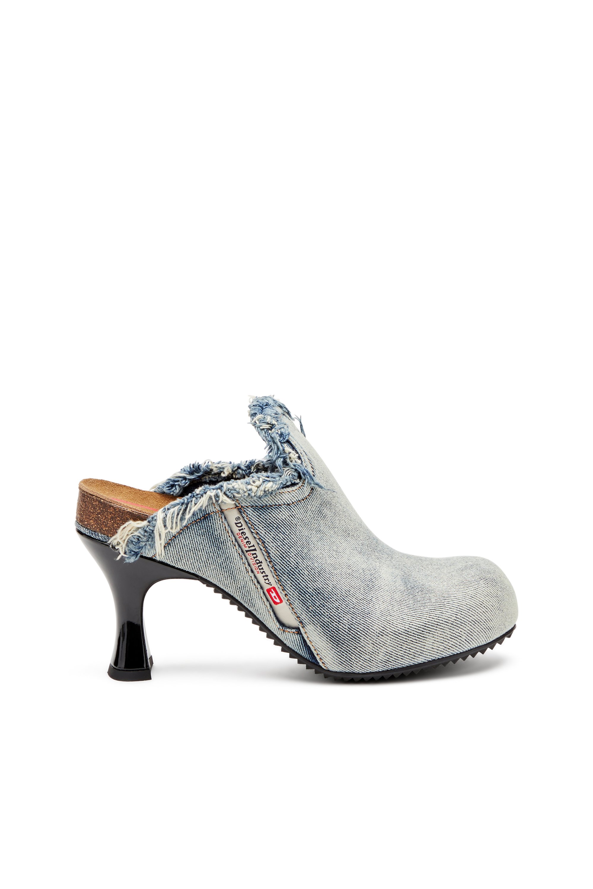 Diesel - D-WOODSTOCK ML W, Zapatos destalonados de denim deshilachado Mujer in Azul marino - 1