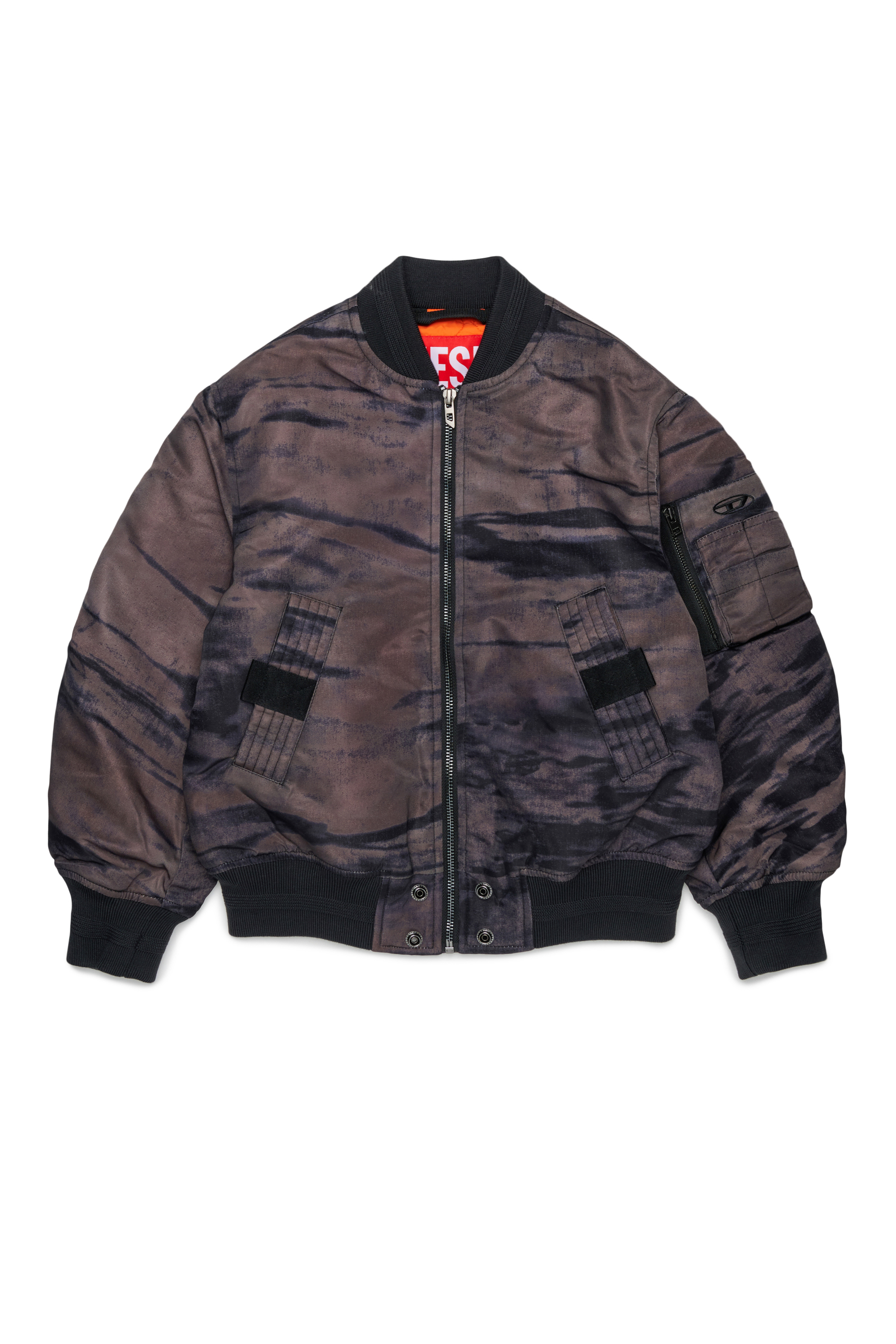 Diesel - JAKEPSDLBZ, Chaqueta bomber de nailon con forro acolchado Hombre in Verde - 1