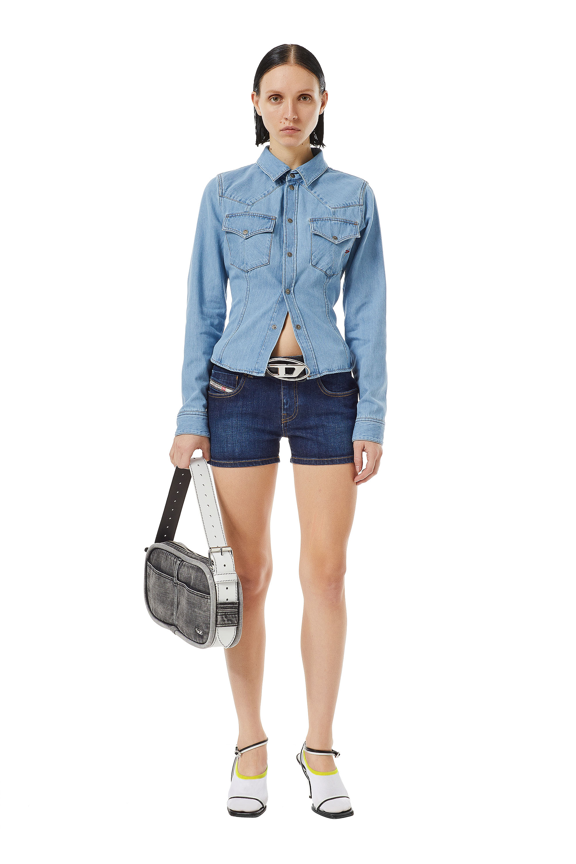 Diesel - DE-LYLA SHORT PANTS, Azul Oscuro - Image 2