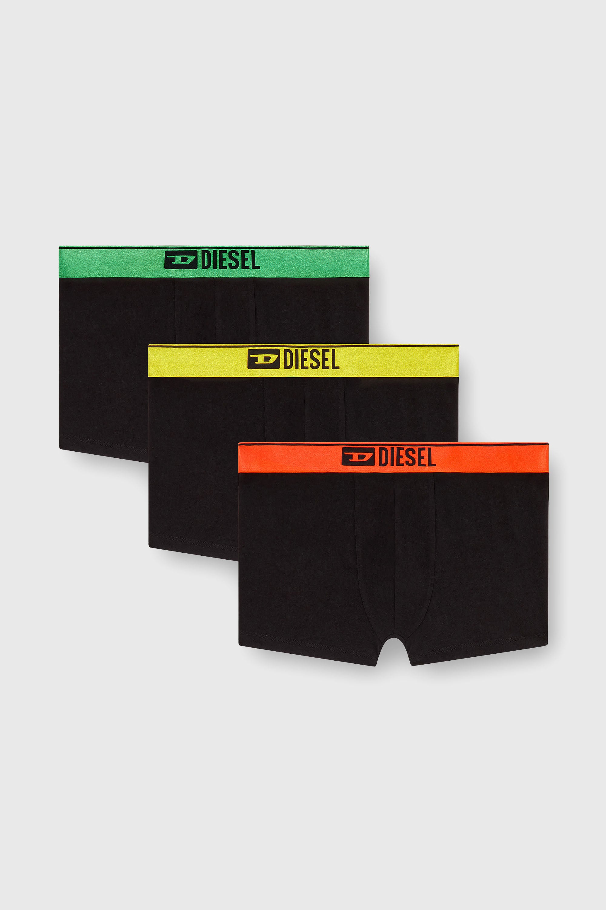 Diesel - DAMIEN-GFT-3PACK, Paquete de tres b&oacute;xers con cinturilla met&aacute;lica Hombre in Negro - 1