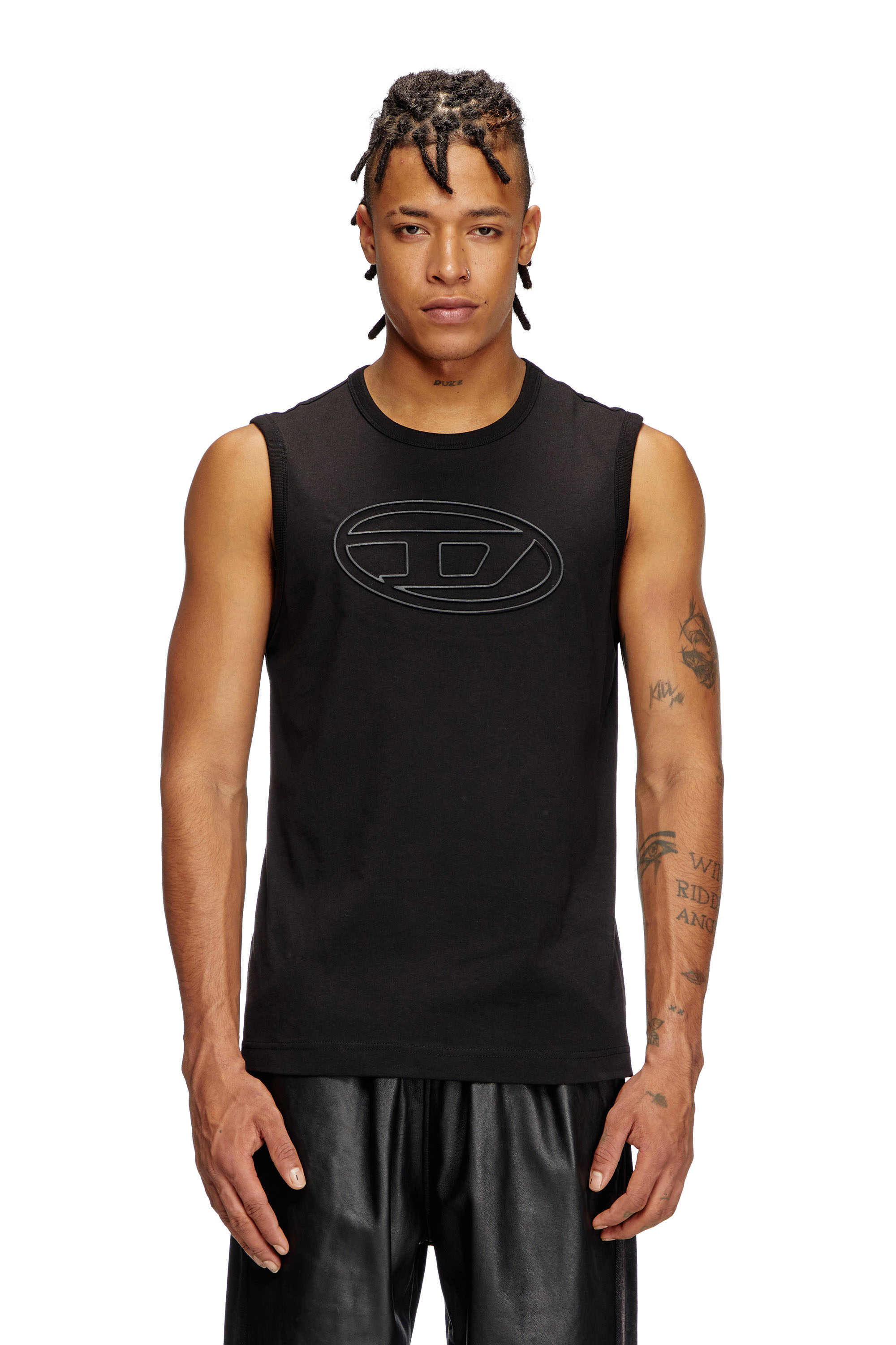 Diesel - T-BISCO-BIGOVAL, Top sin mangas Hombre in Negro - 1