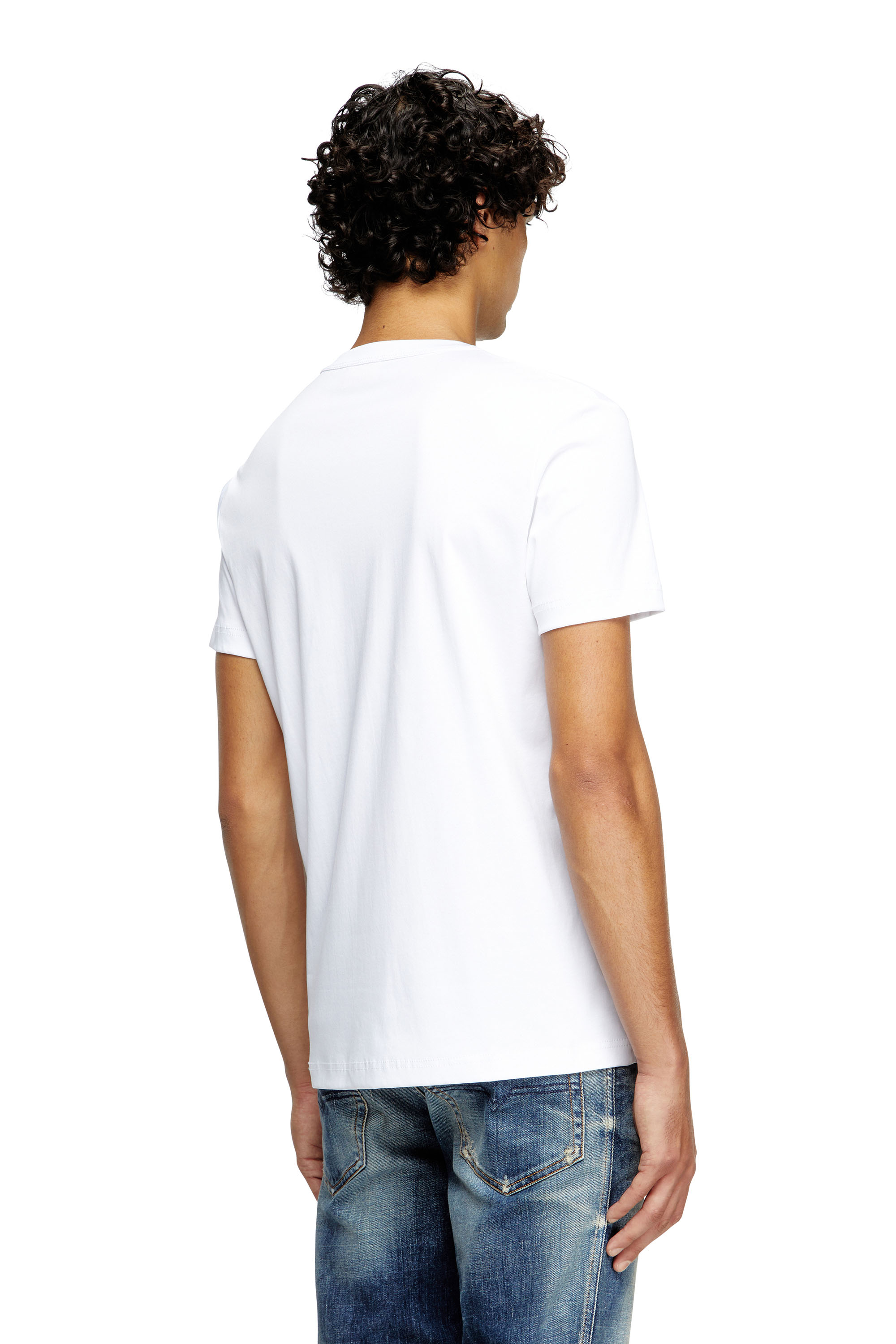 Diesel - T-MIEGOR-K77, Camiseta de algodón mercerizado Hombre in Blanco - 4
