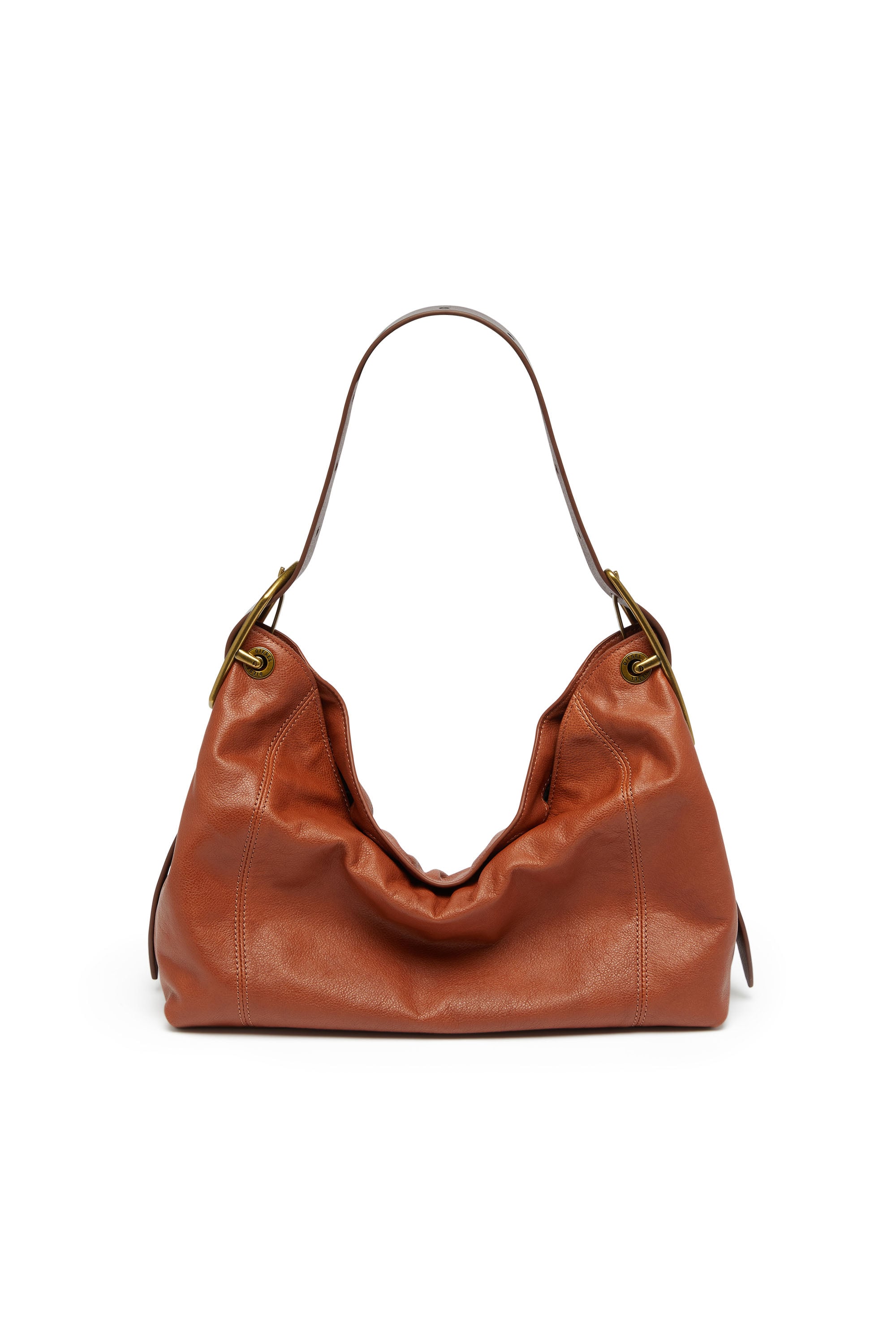 Diesel - D-LINE HOBO S, D-Line-Bolso de piel brillante Mujer in Marr&oacute;n - 1