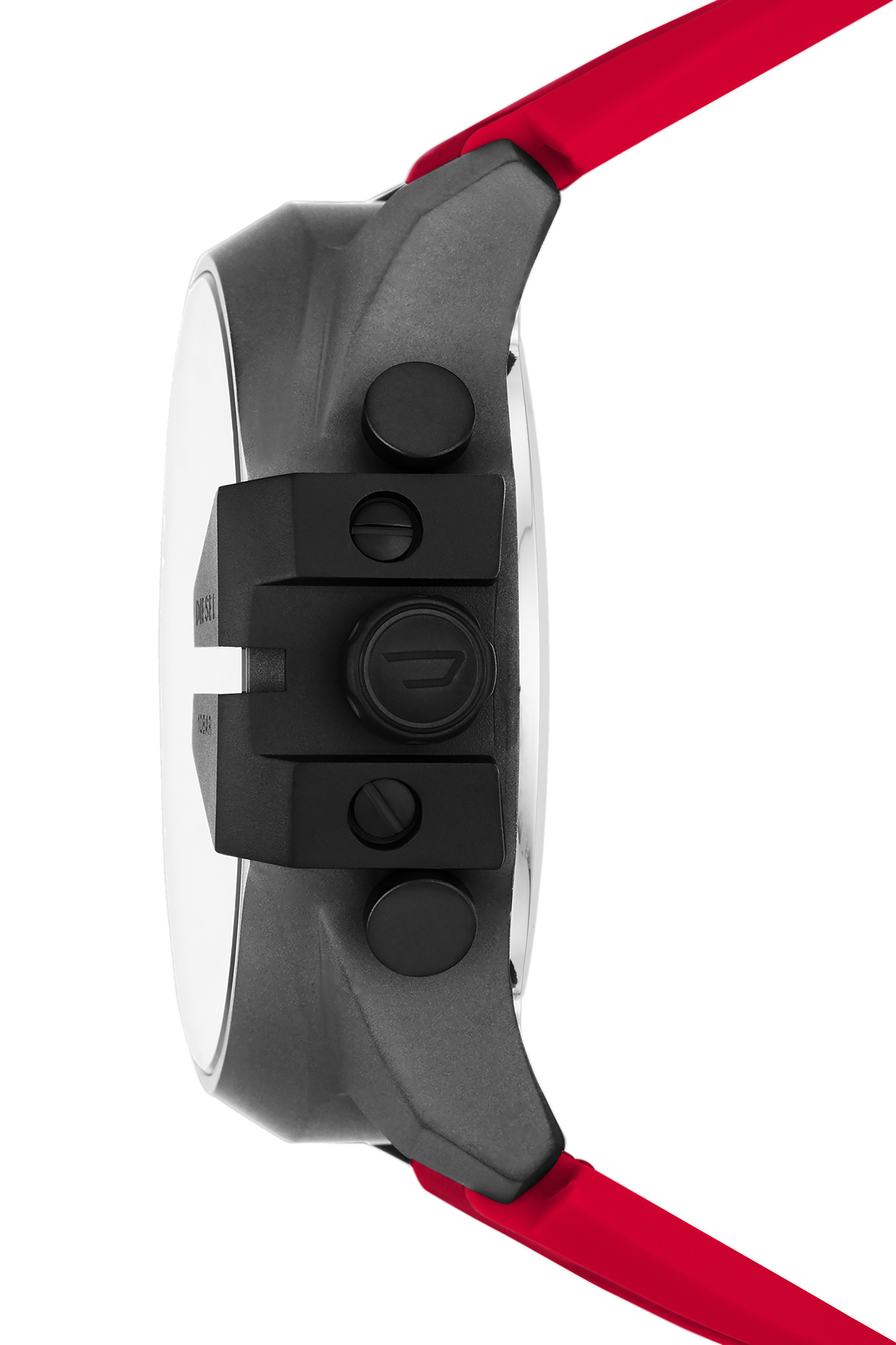 Diesel - DZ4551, Reloj analógico-digital Mega Chief con correa roja en nailon y silicona Hombre in Rojo - 3