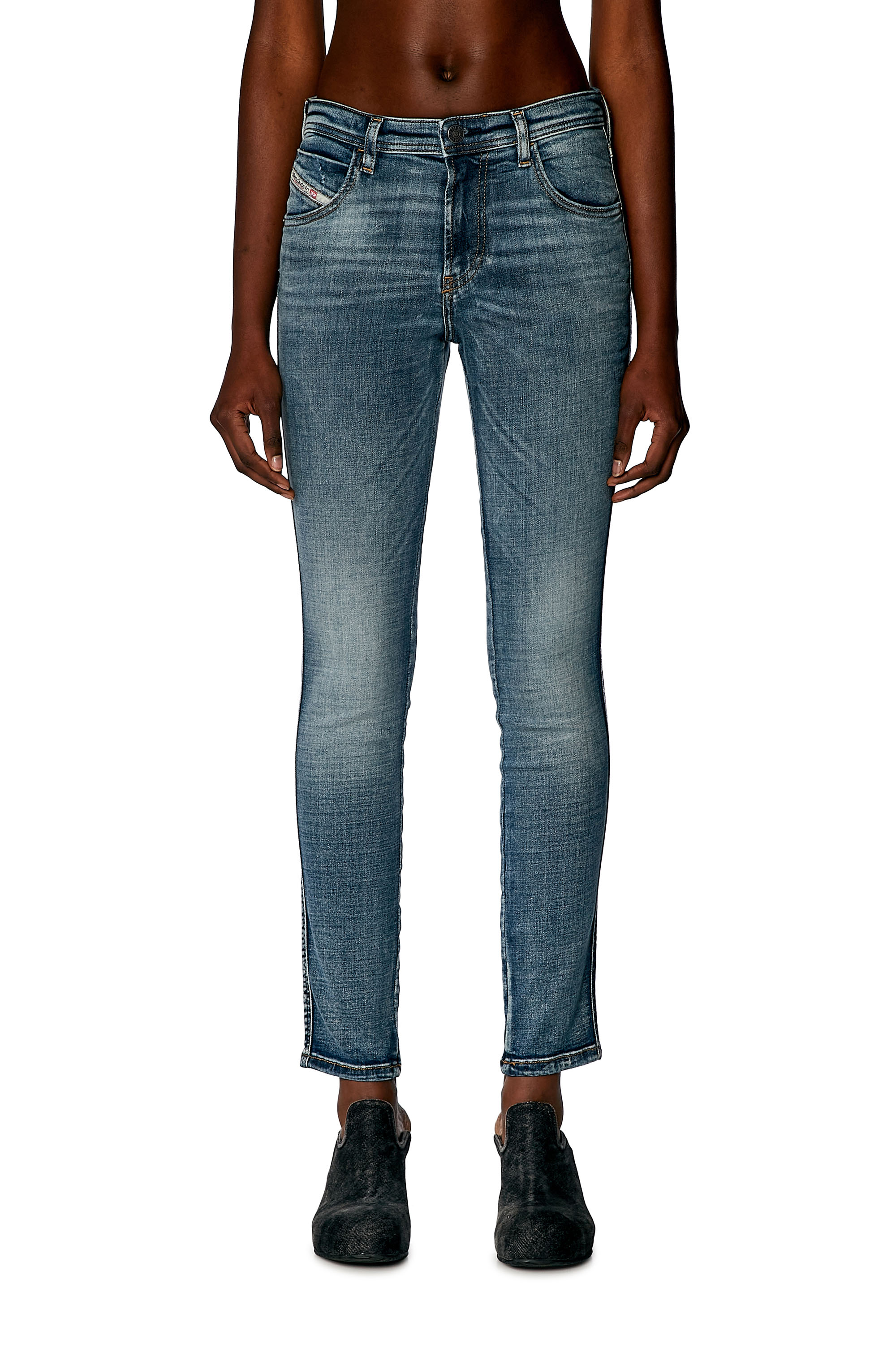 Diesel - Skinny Jeans 2015 Babhila 0PFAW, Azul medio - Image 2