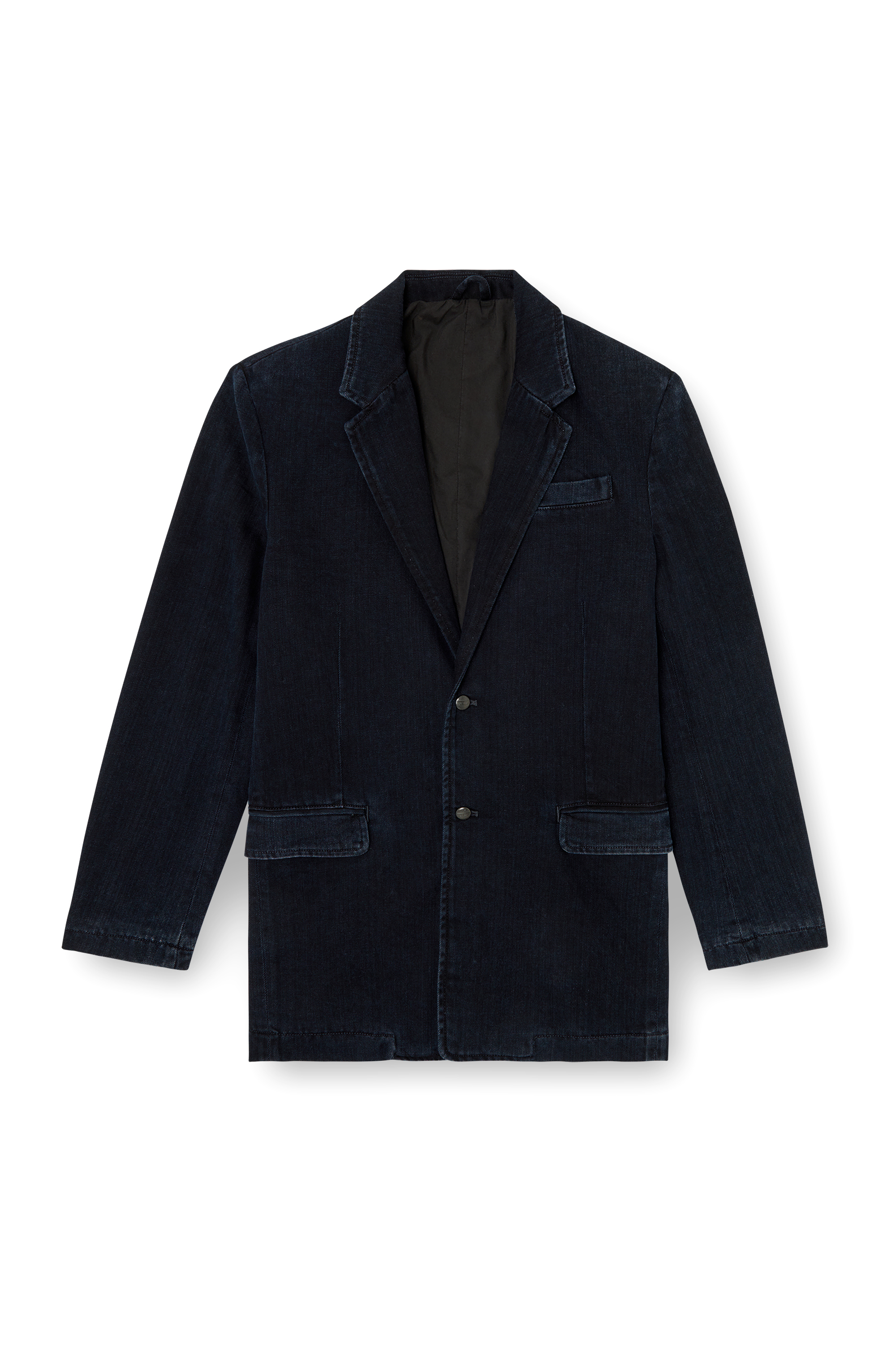 Diesel - D-REGER-D, Blazer en denim rayado Unisex in Azul marino - 4