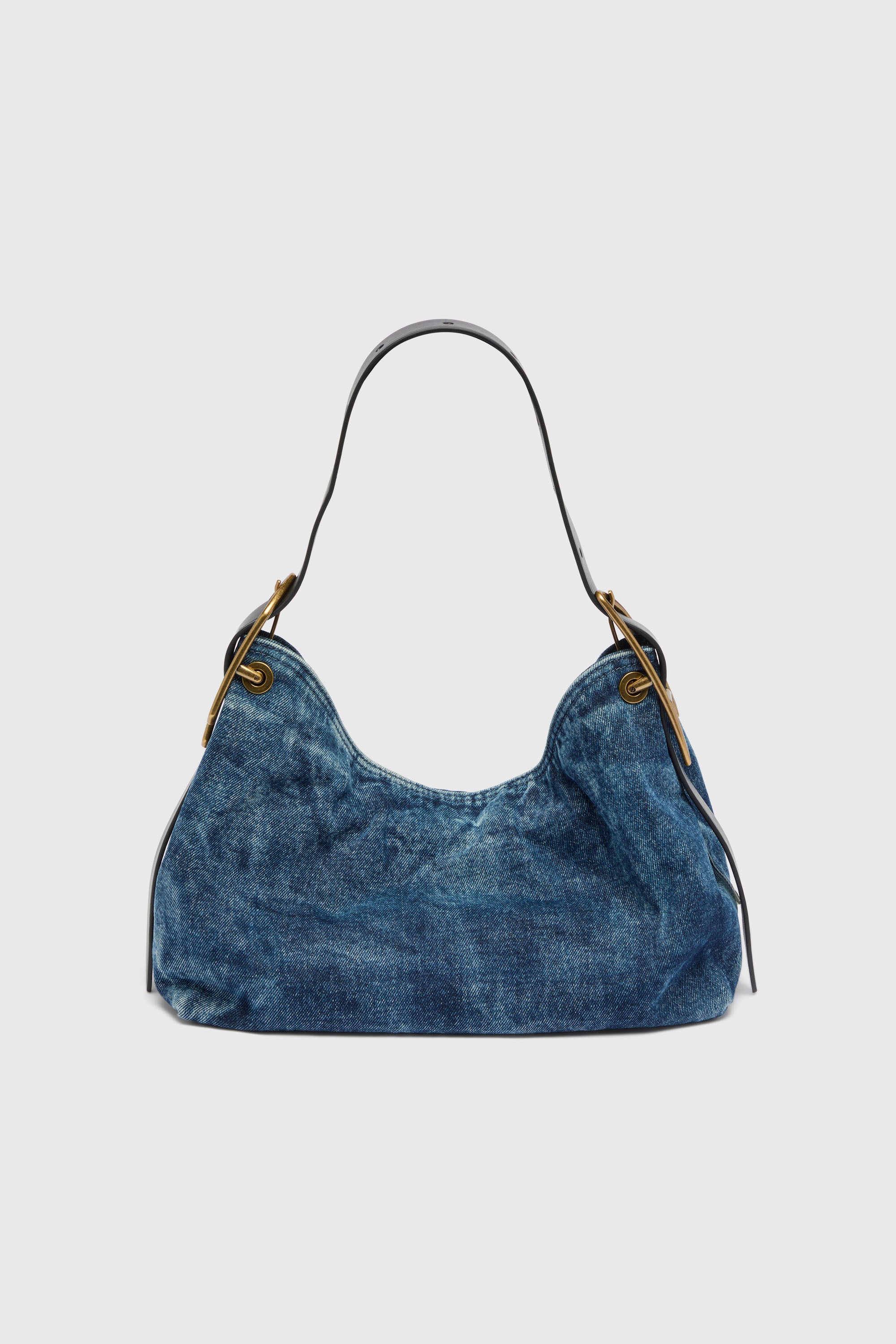 Diesel - D-LINE HOBO S, D-Line-Bolso de hombro en deim Mujer in Azul marino - 3