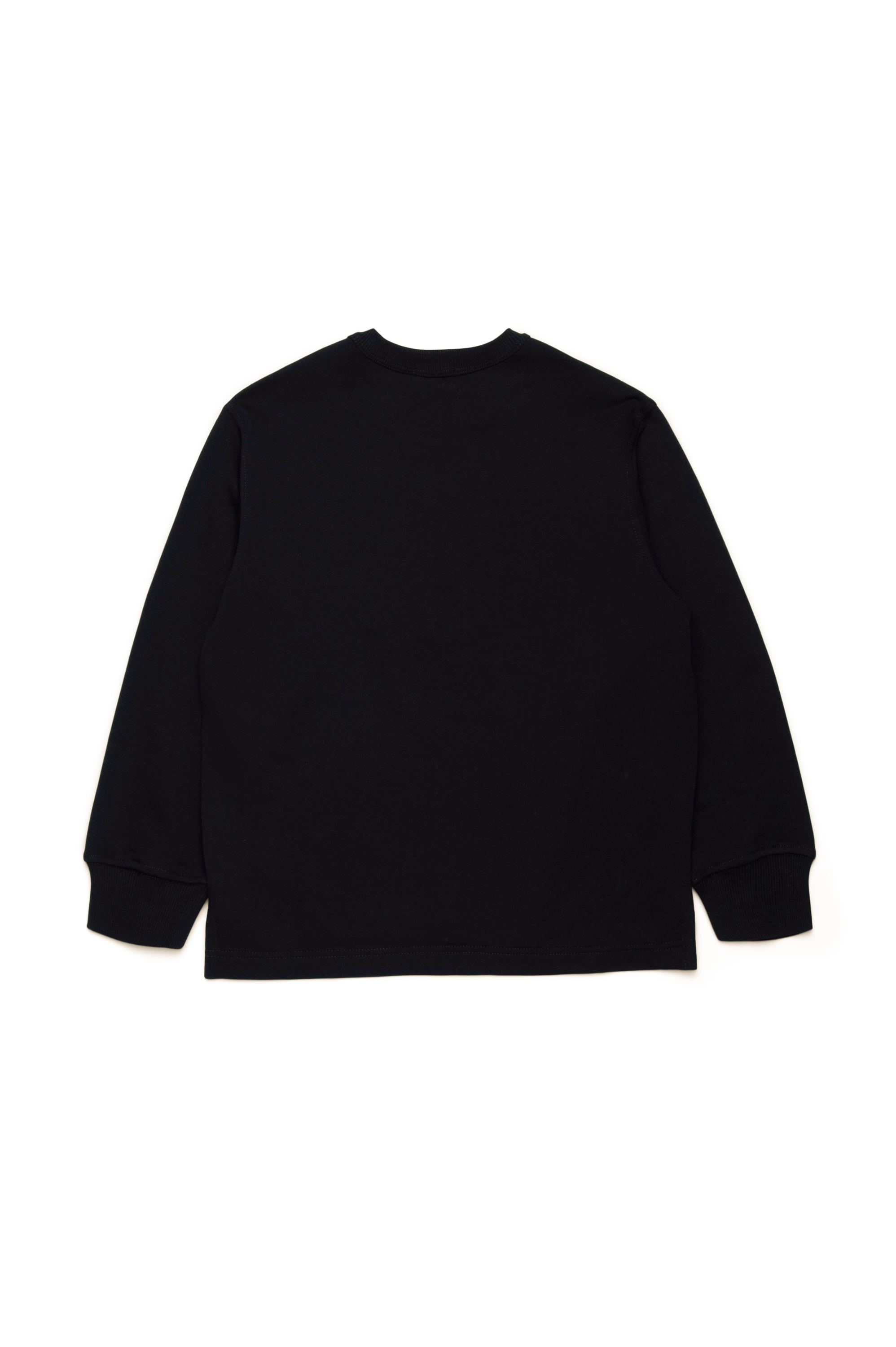 Diesel - SMACSISOD OVER, Sudadera con logotipo Oval D de aspecto metálico Hombre in Negro - 2