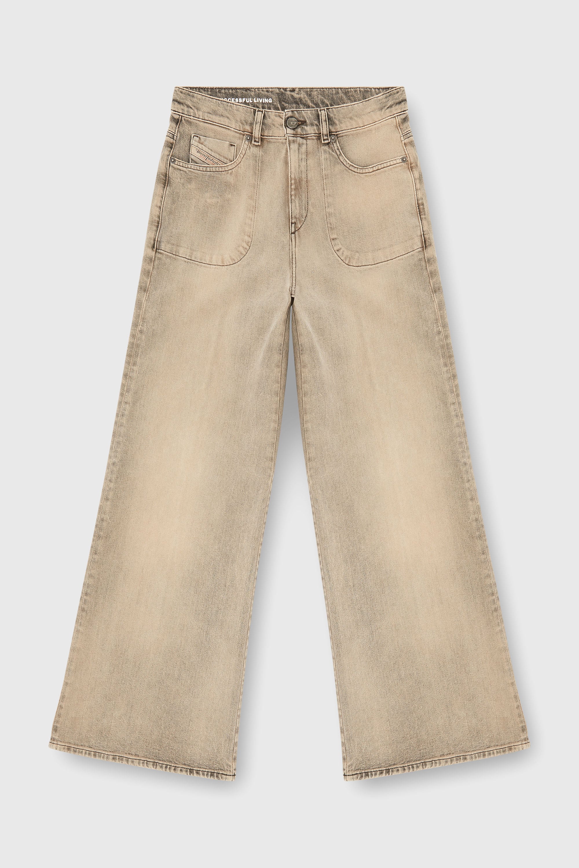 Diesel - Flare Jeans 1978 D-Akemi 09P53 Mujer, Beige - 2