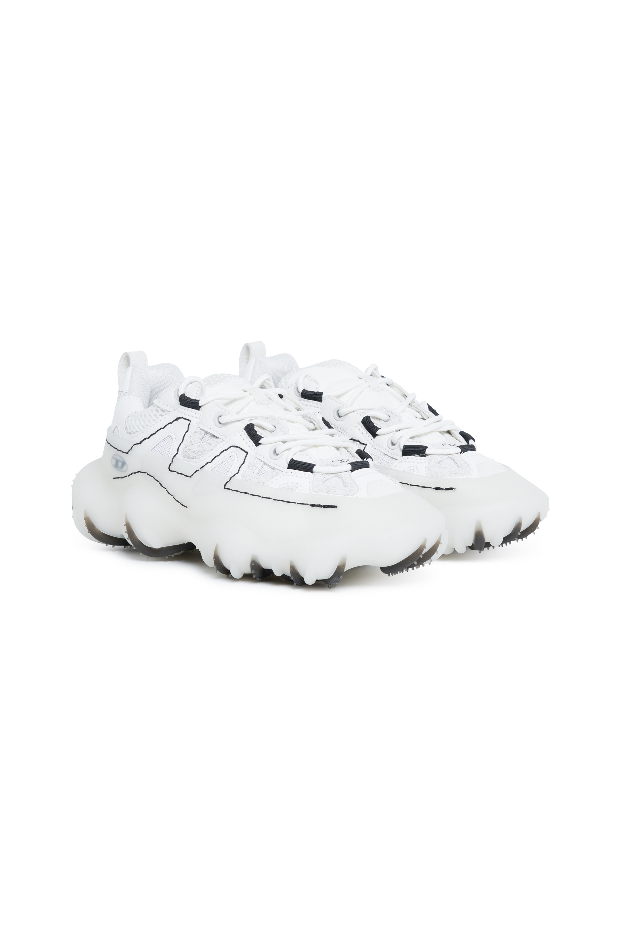 Diesel - S-PROTOTYPE P1, Deportivas en malla, cuero y ripstop Unisex in Blanco - 3