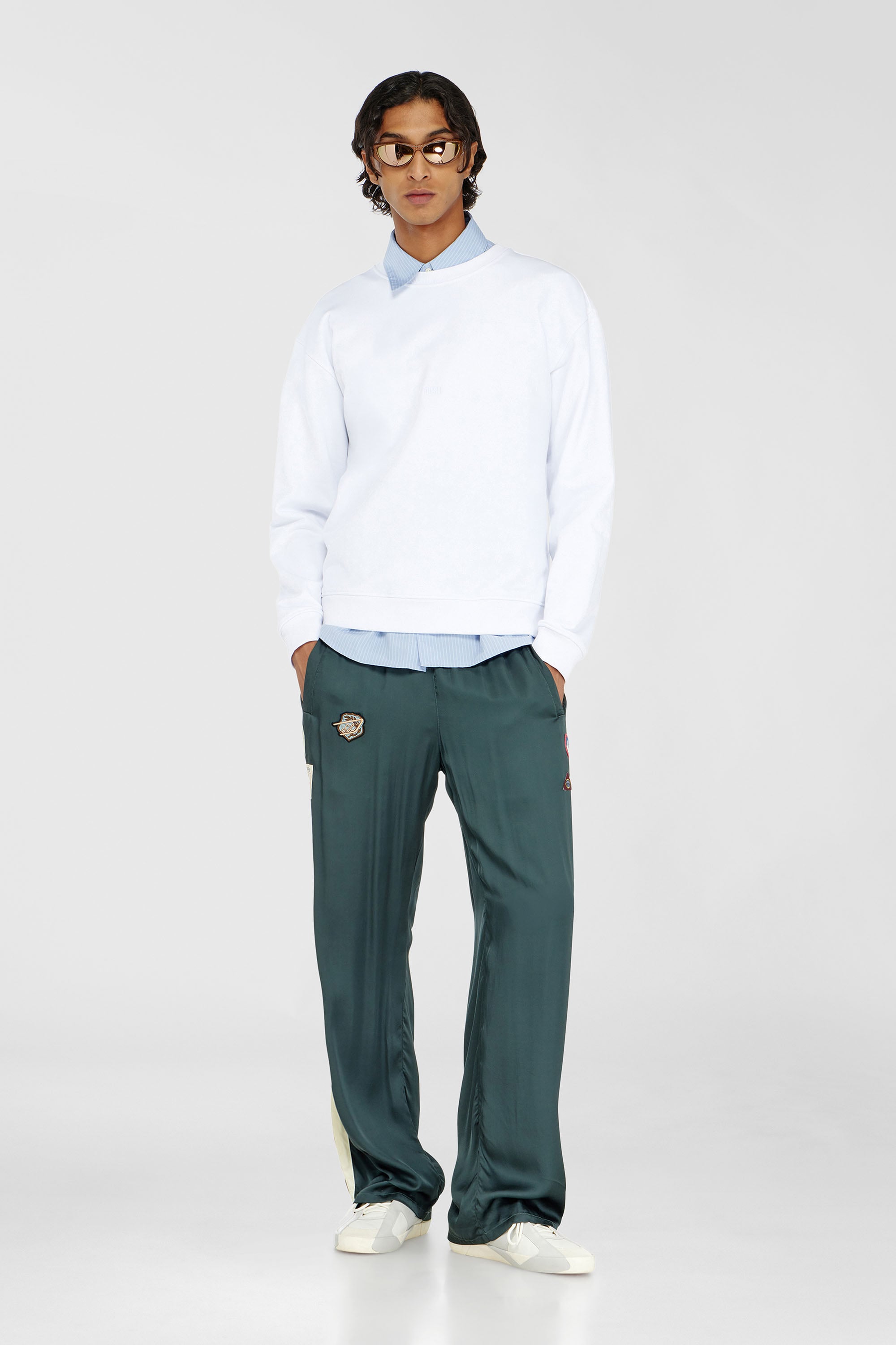 Diesel - S-NORM-AA5, Sudadera de algod&oacute;n con microbordado de logo Hombre in Blanco - 2