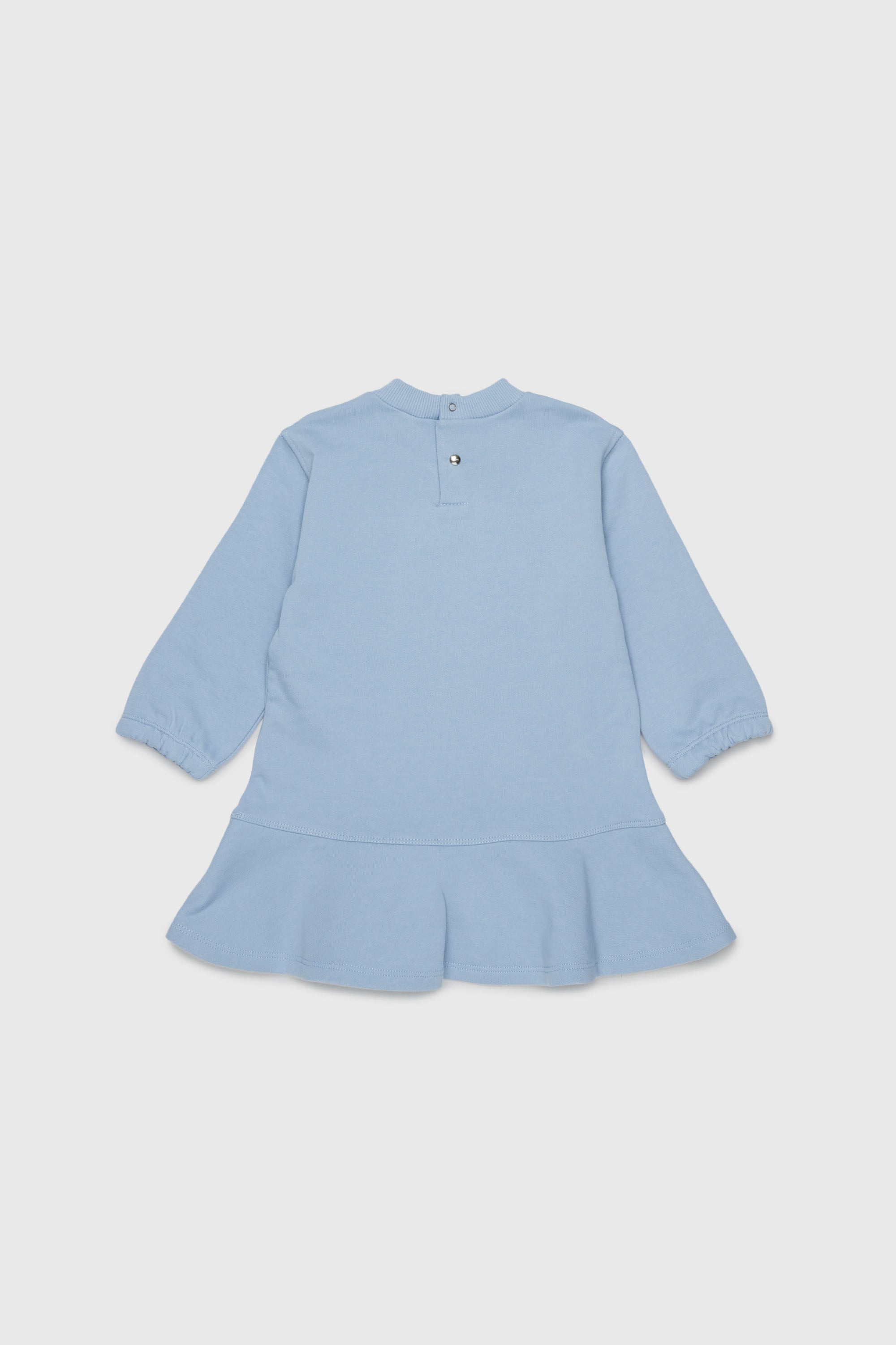 Diesel - DFUMB, Vestido sudadera con bajo de volantes Mujer in Azul marino - 3
