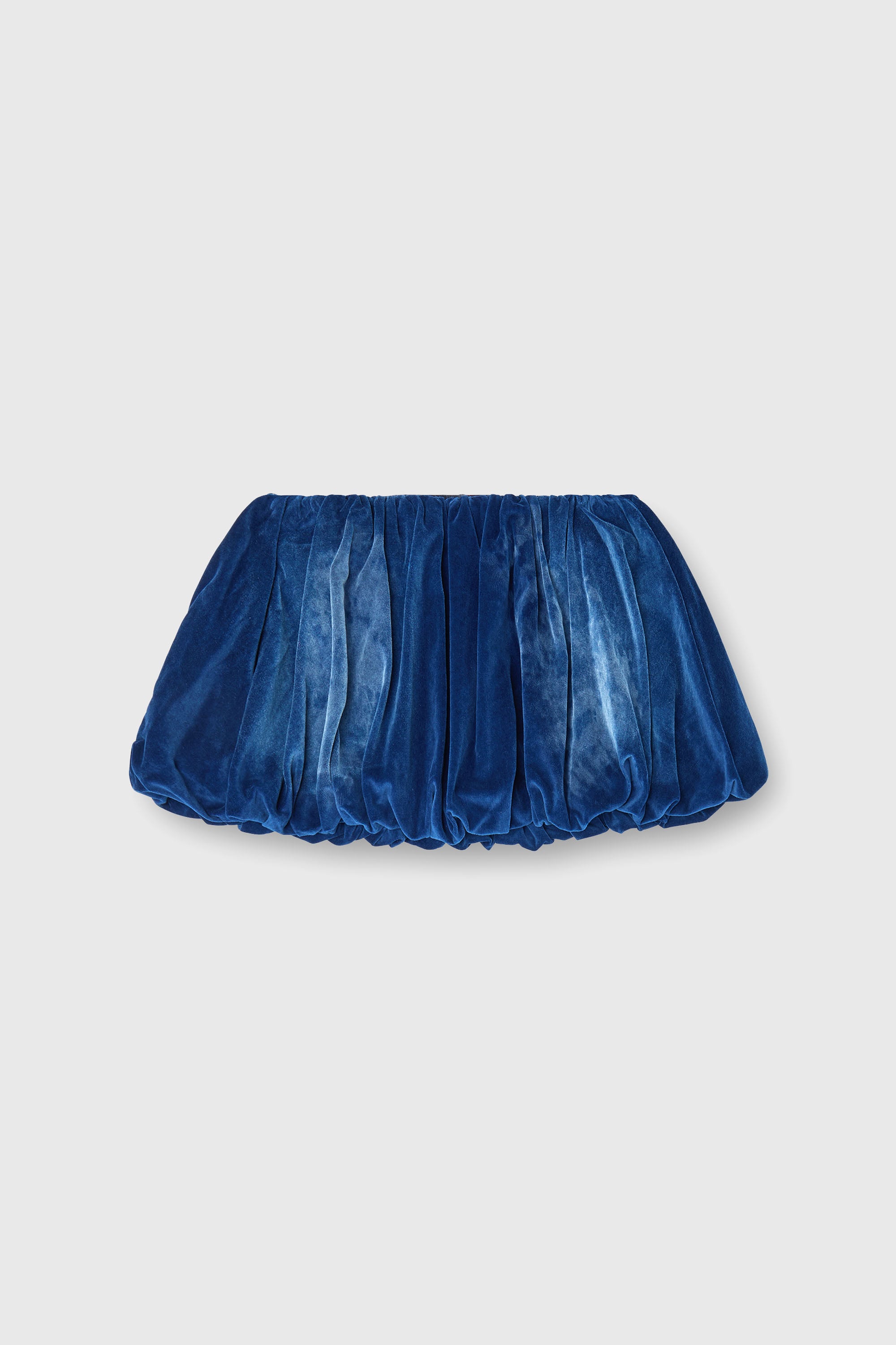 Diesel - DE-MUJ-FSJ1, Minifalda globo de denim aterciopelado Mujer in Azul marino - 2