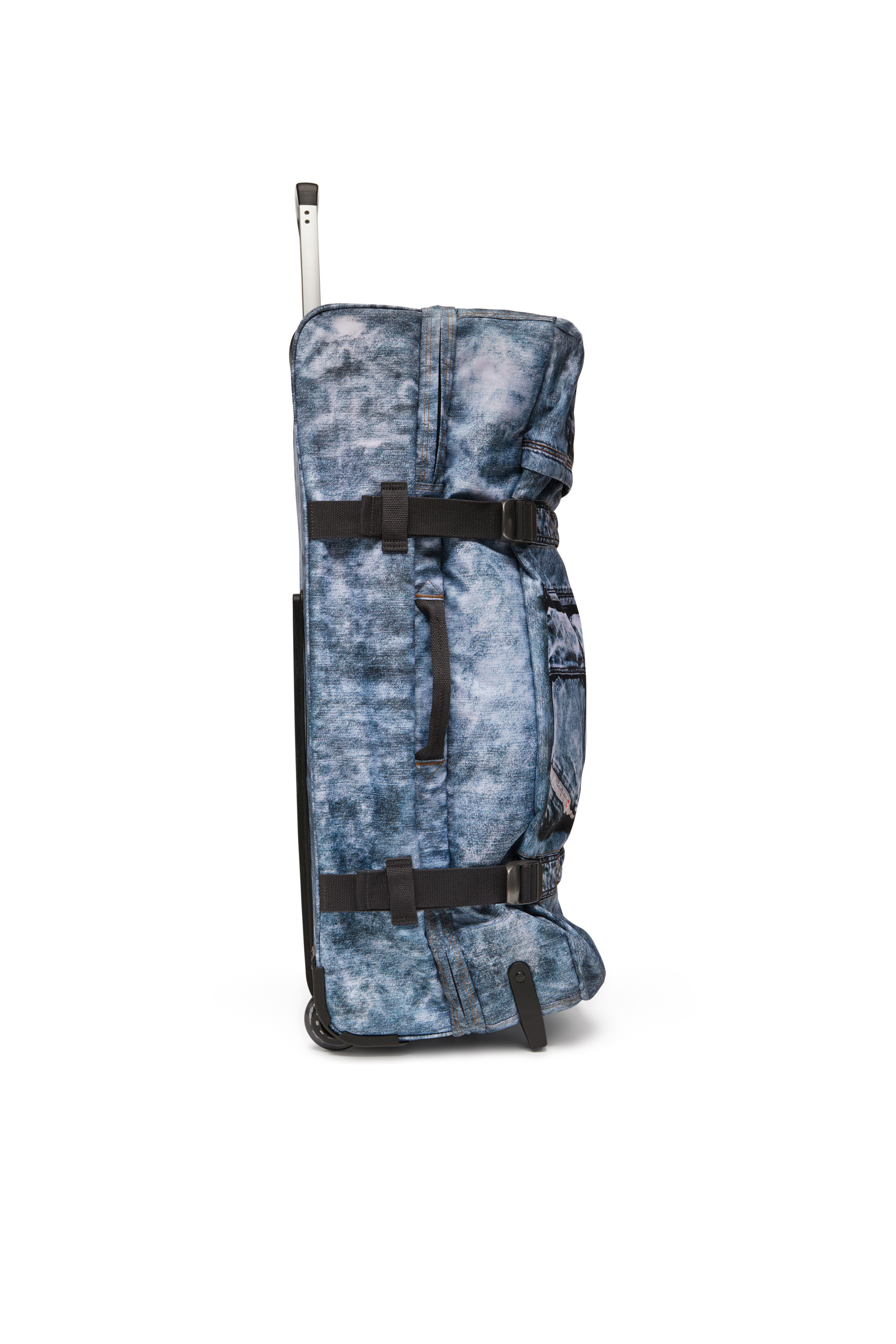 Diesel - DIESEL TRANSIT'R L, Maleta de viaje en denim trampantojo Unisex in Azul marino - 3