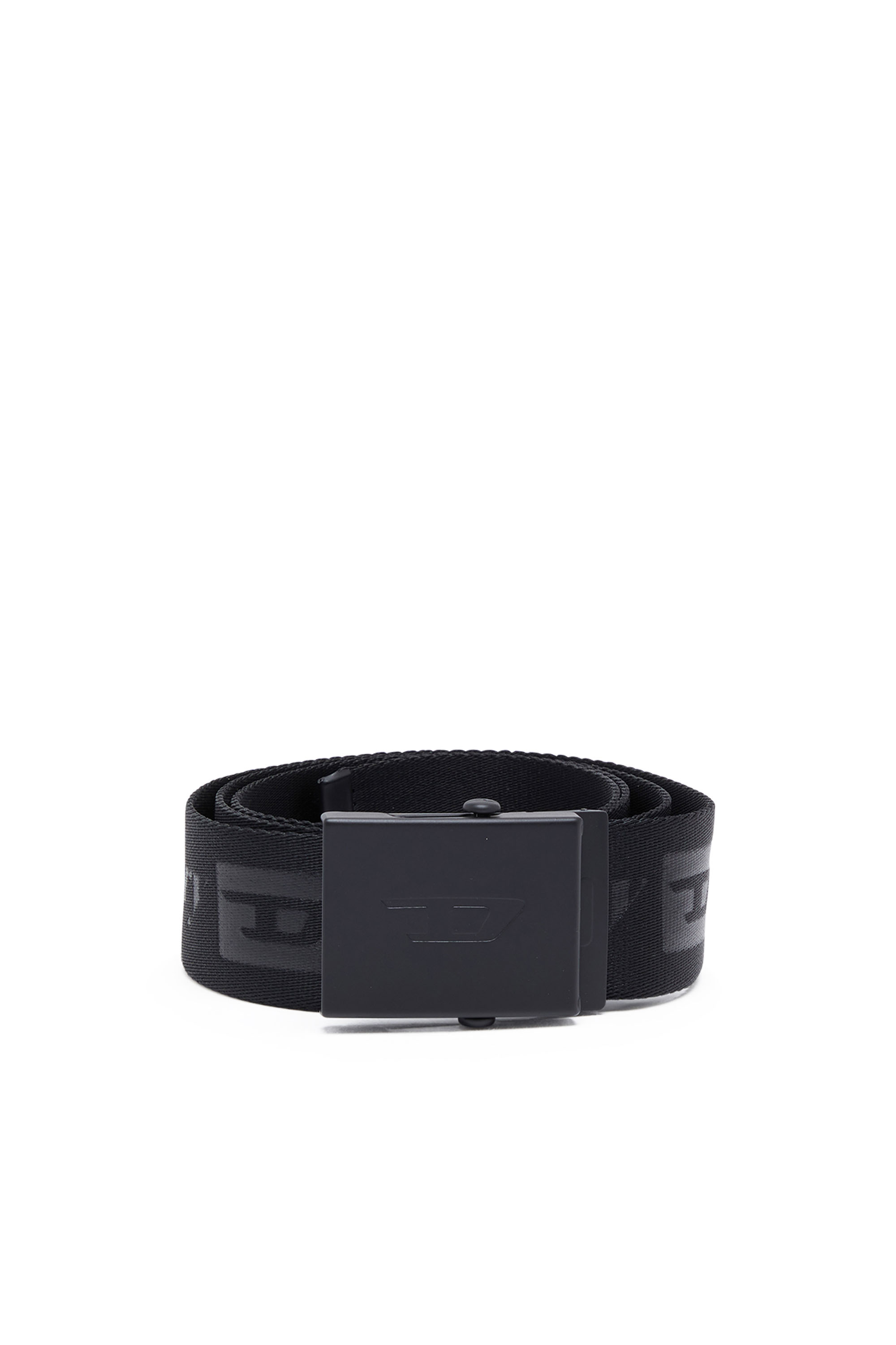 Diesel - B-DIESEL IND-TAPE, Cinturón de cinta con logotipos all-over Hombre in Negro - 1