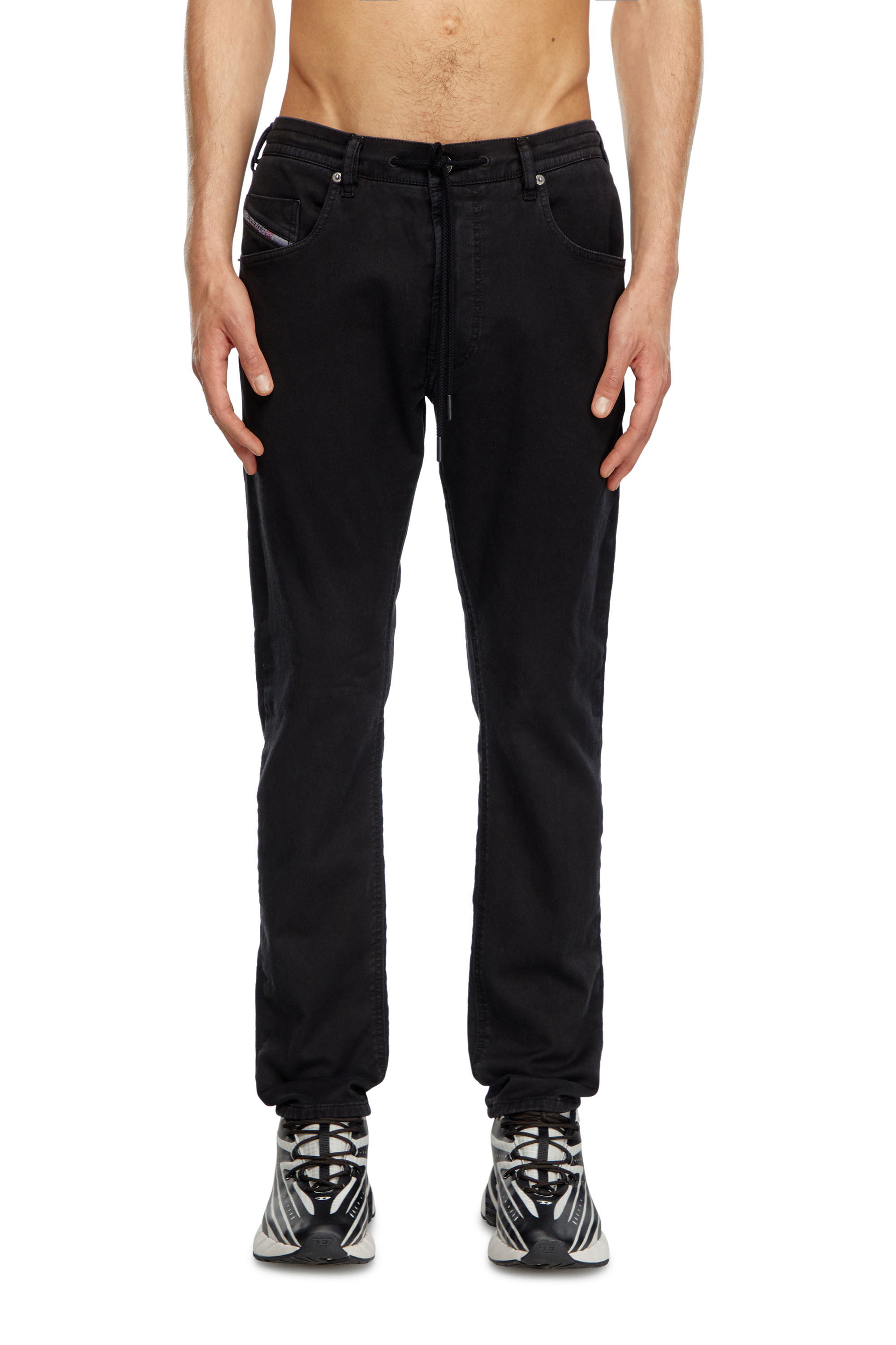 Diesel - Tapered 2030 D-Krooley Joggjeans® 068NH, Negro/Gris oscuro - Image 1