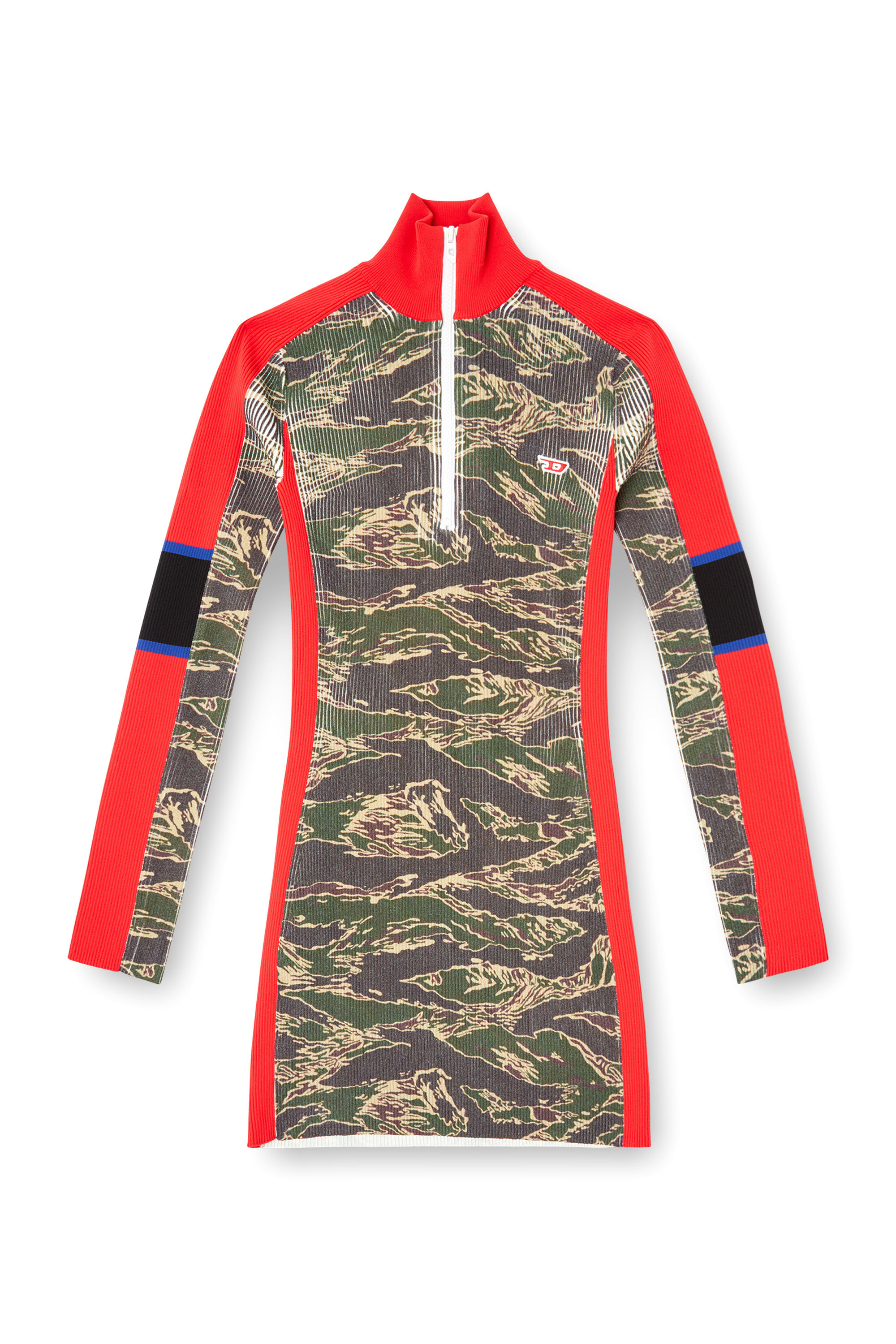 Diesel - M-CAMOK, Minivestido de camuflaje de viscosa acanalada Mujer in Multicolor - 2