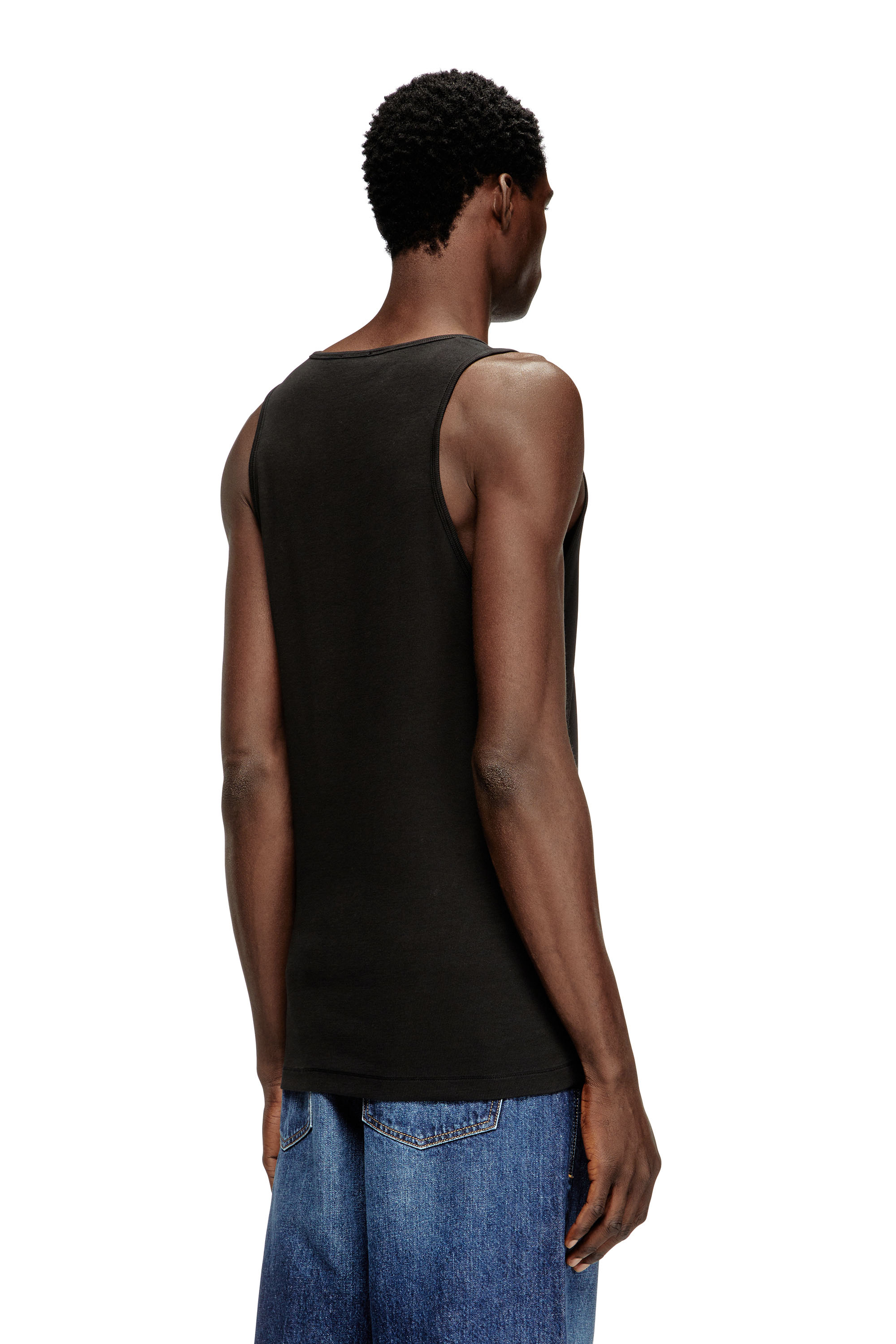 Diesel - T-LIFTY-IOD, Camiseta de tirantes de algodón con logo Hombre in Negro - 4