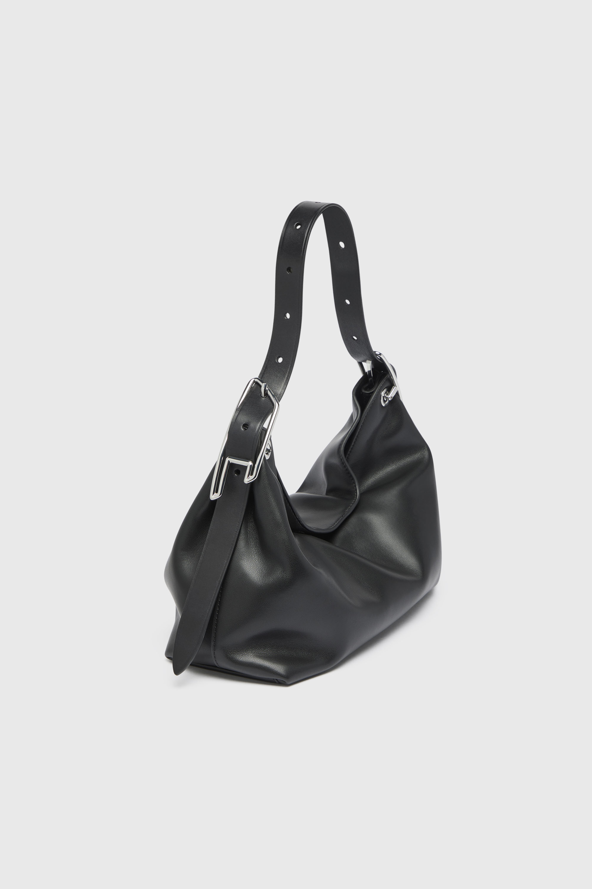 Diesel - D-LINE HOBO S, D-Line-Bolso de hombro en cuero Mujer in Negro - 1