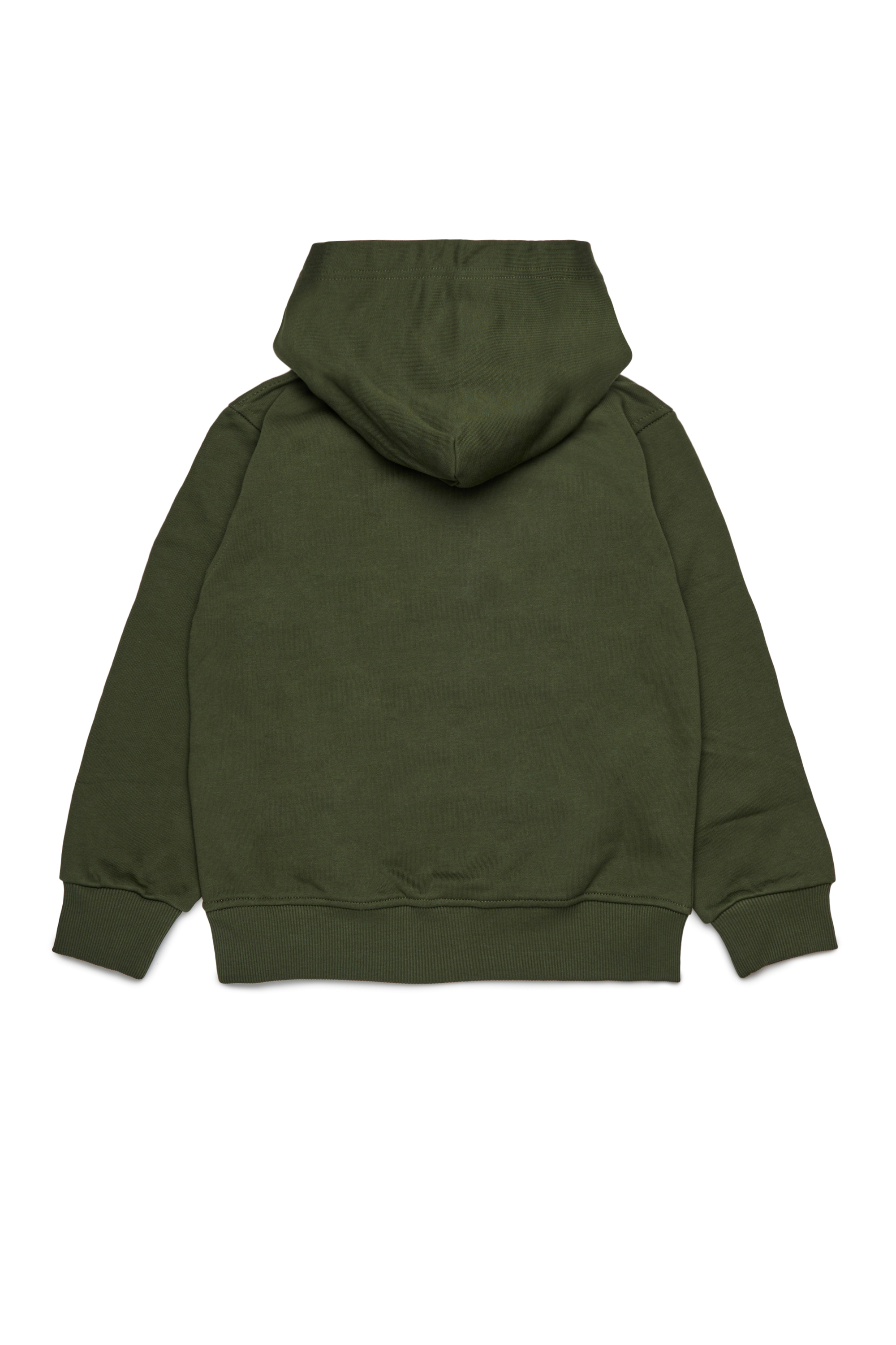 Diesel - SXGINHOOD OVER, Sudadera de algodón con parche Unisex in Verde - 2