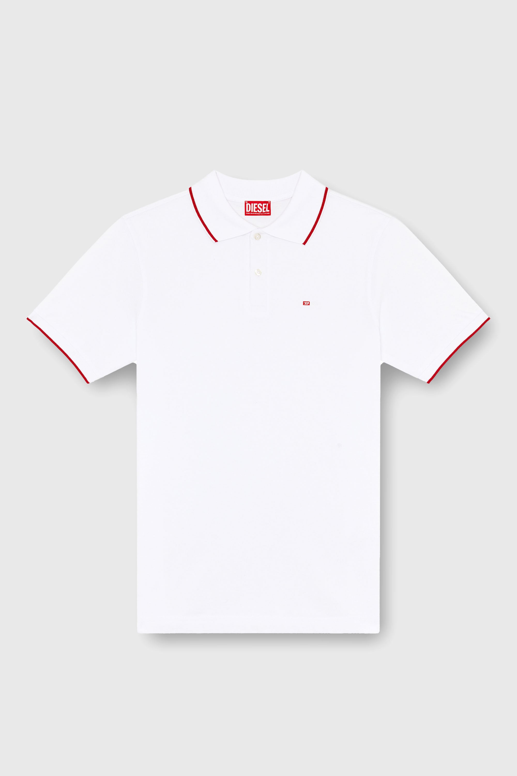 Diesel - T-FERRY-MICRODIV, Polo con peque&ntilde;o bordado Diesel Hombre in Blanco - 2