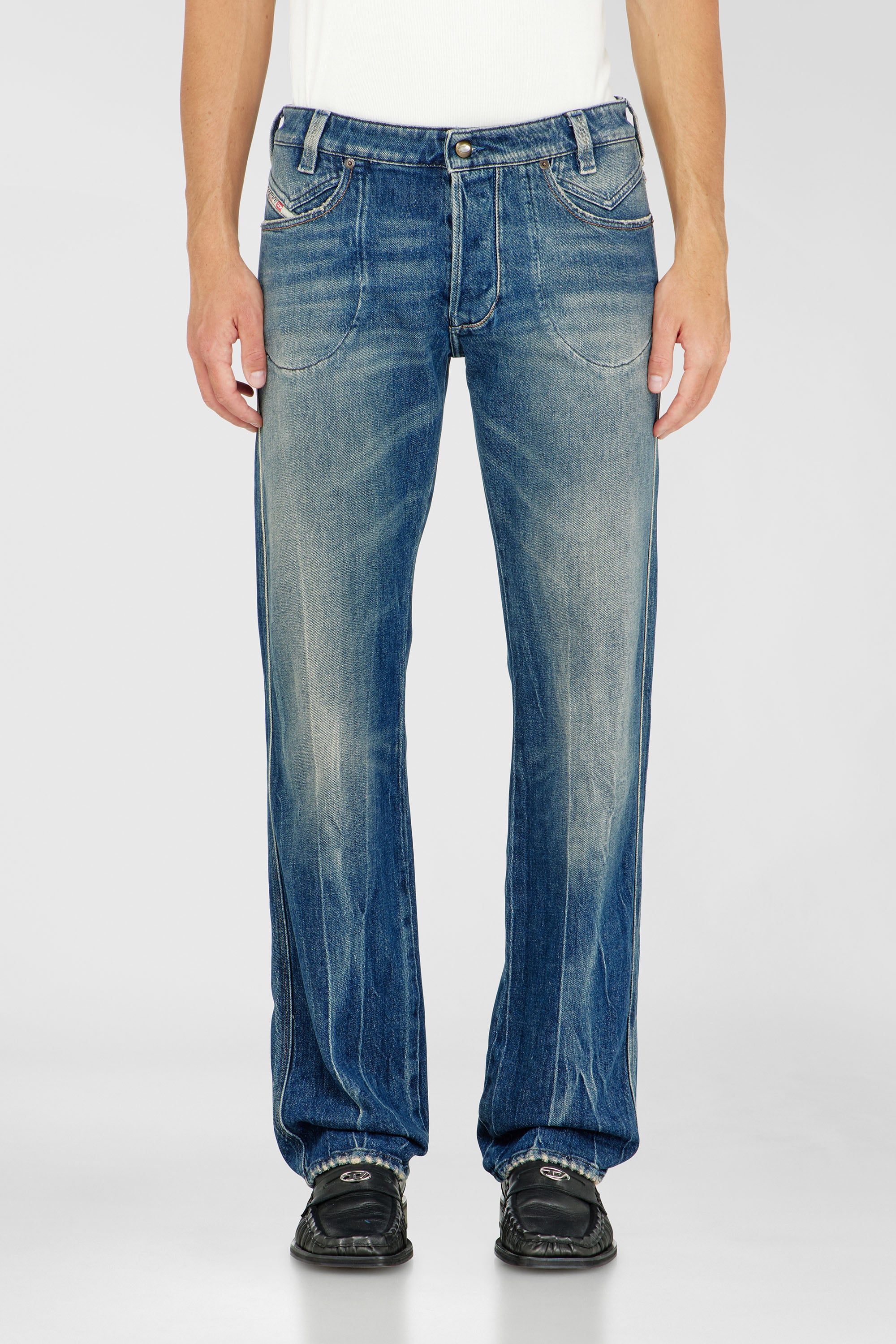 Diesel - Regular Jeans 1985 Larkee 09Q27 Hombre, Azul medio - 1