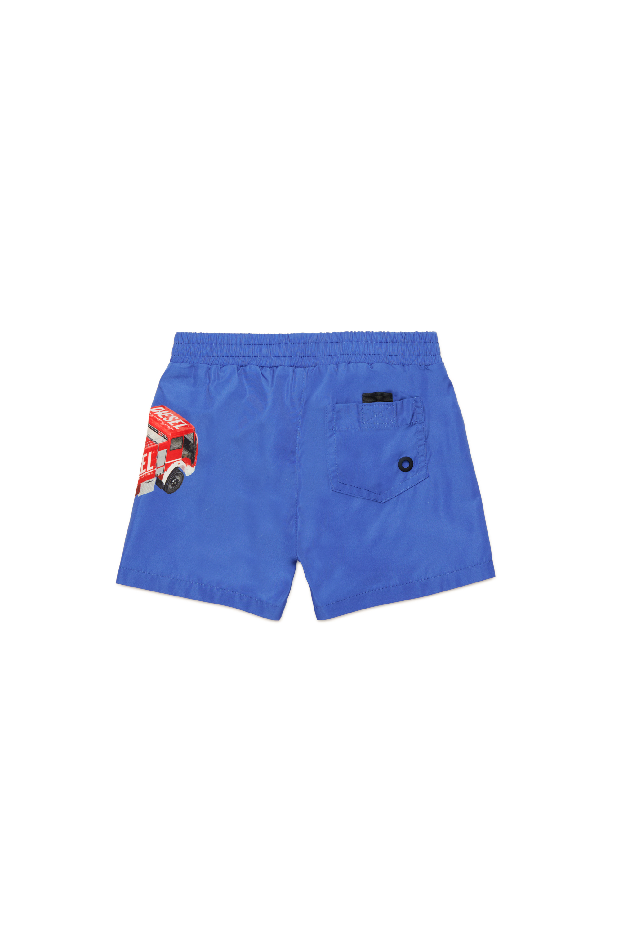 Diesel - MIPERRIB, Man's Swim shorts with fire truck print in Blue - 2