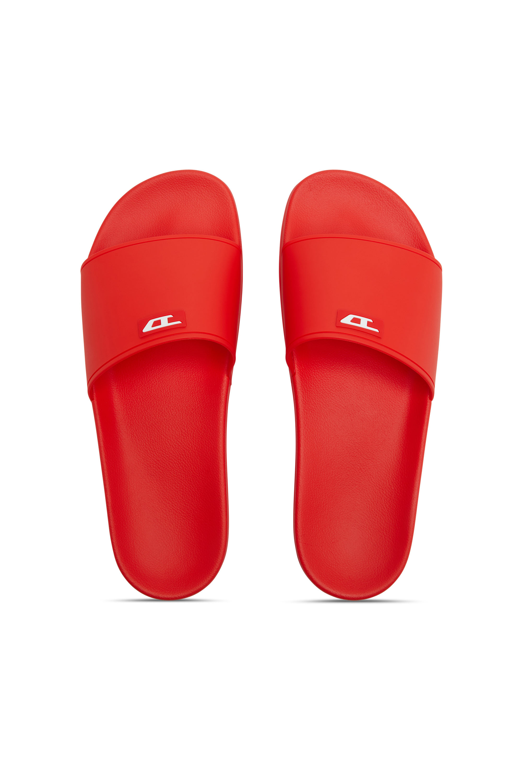 Diesel - SA-SWIM, Sa-Swim-Chanclas de piscina de goma con logotipo D Hombre in Rojo - 4