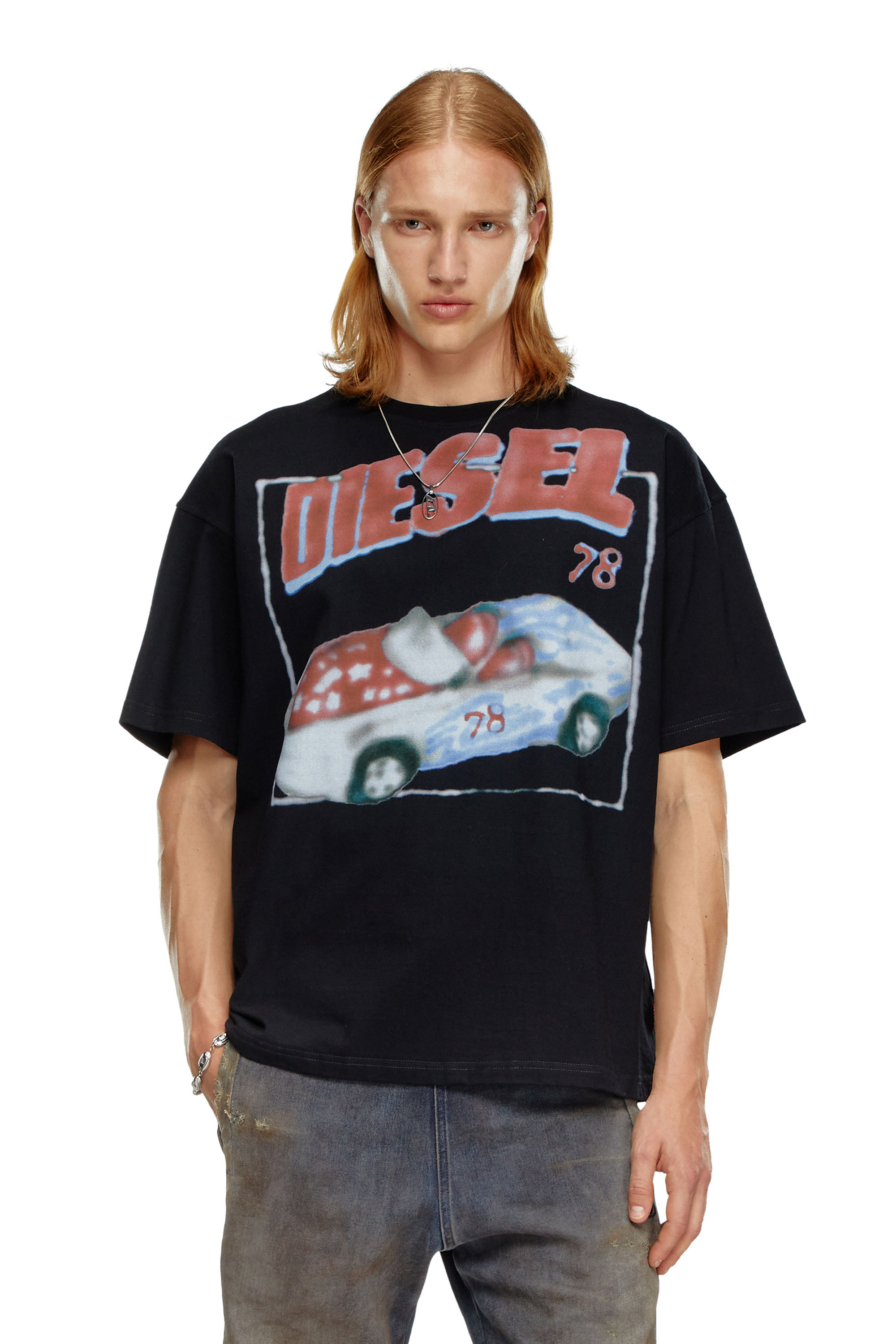 Diesel - T-BOXT-Q17, Hombre Camiseta con estampado de auto in Negro - Image 1