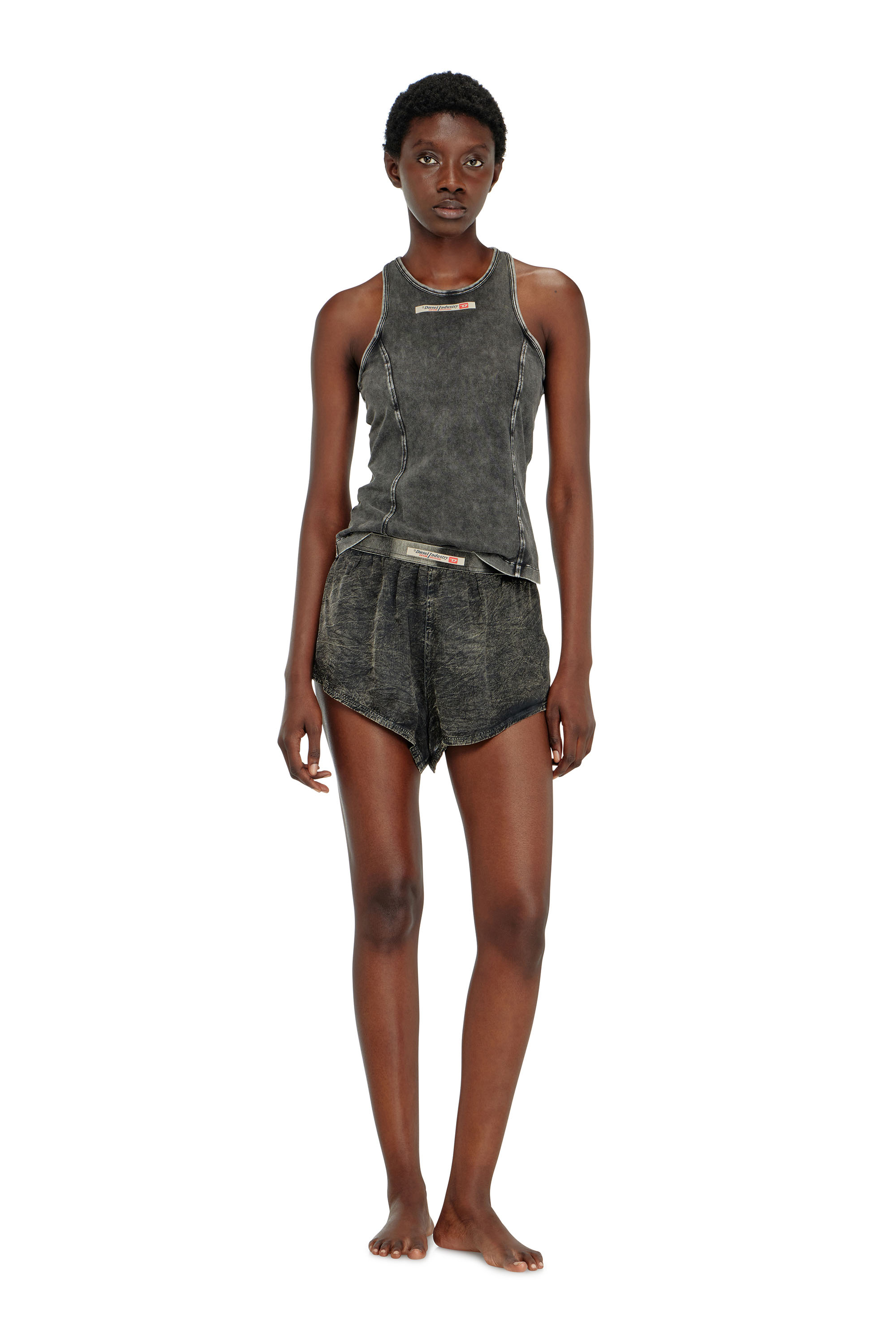 Diesel - IRENE-DNM, Camiseta de algod&oacute;n con efecto tratado Mujer in ToBeDefined - 1