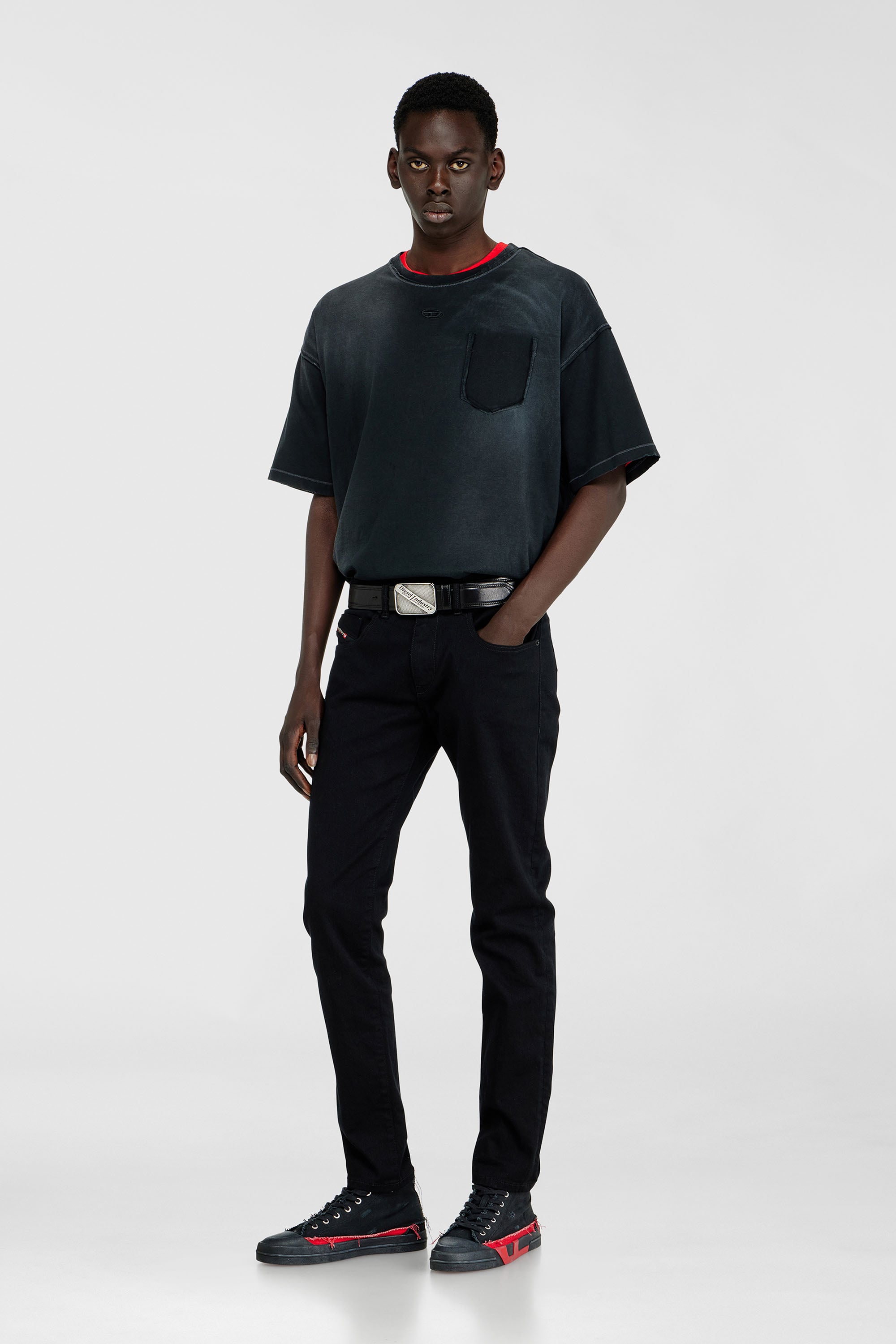 Diesel - Slim Jeans 2019 D-Strukt 069YP Hombre, Negro/Gris oscuro - 1