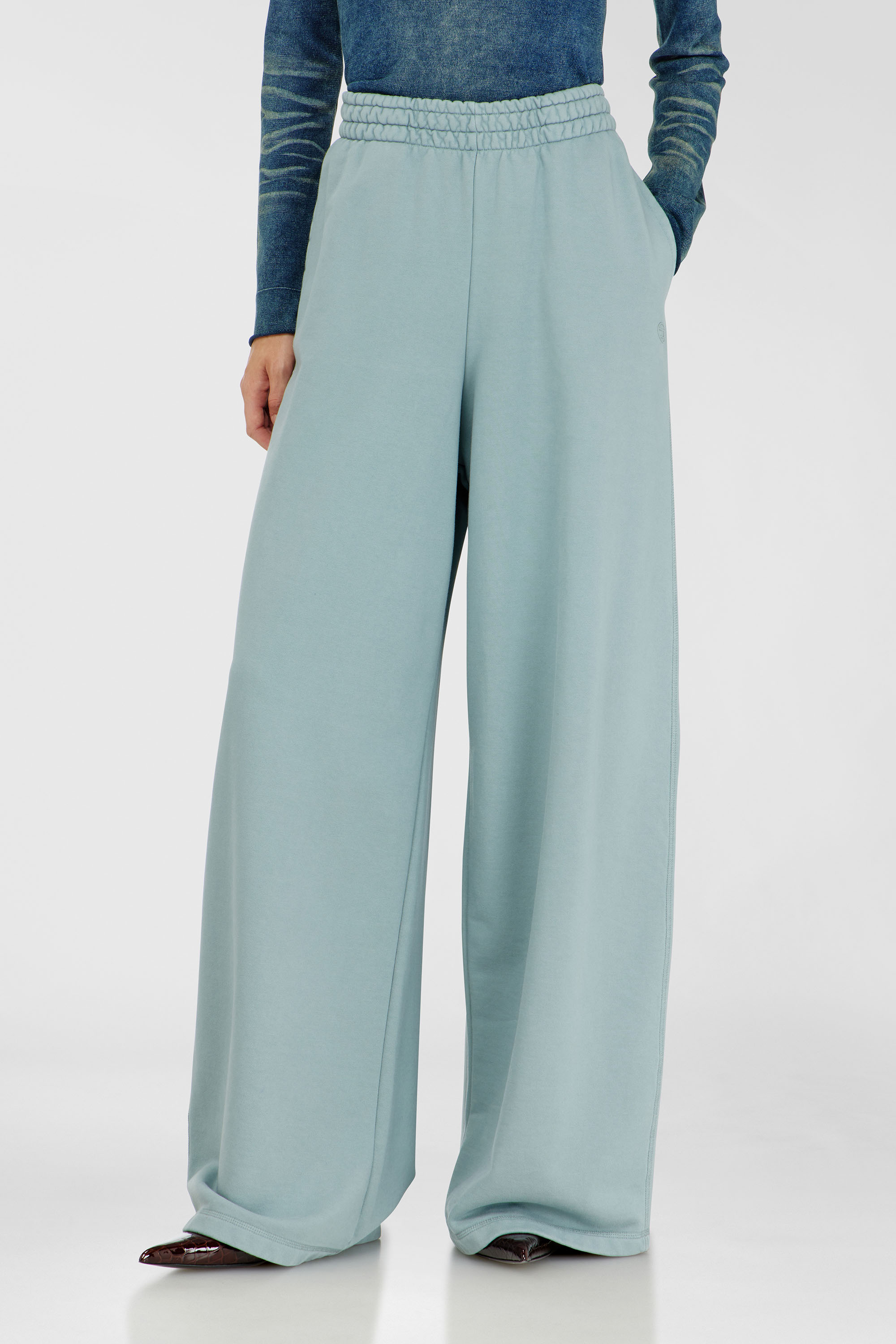 Diesel - P-ZENIA-OD, Pantalones holgados con cintura el&aacute;stica Mujer in Azul marino - 1