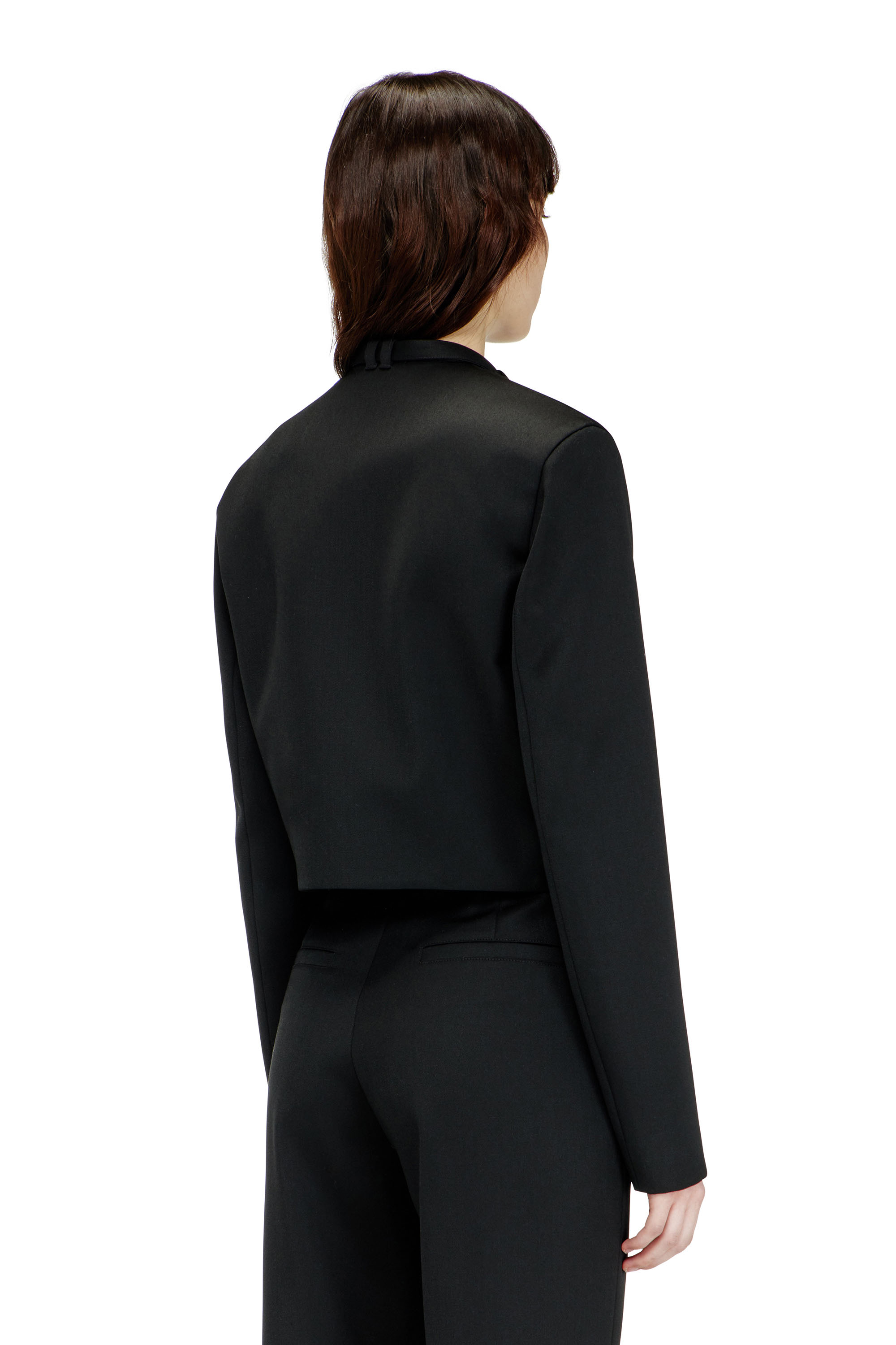 Diesel - G-HAVOC-1, Americana entallada con tira de cuello biker Mujer in Negro - 4