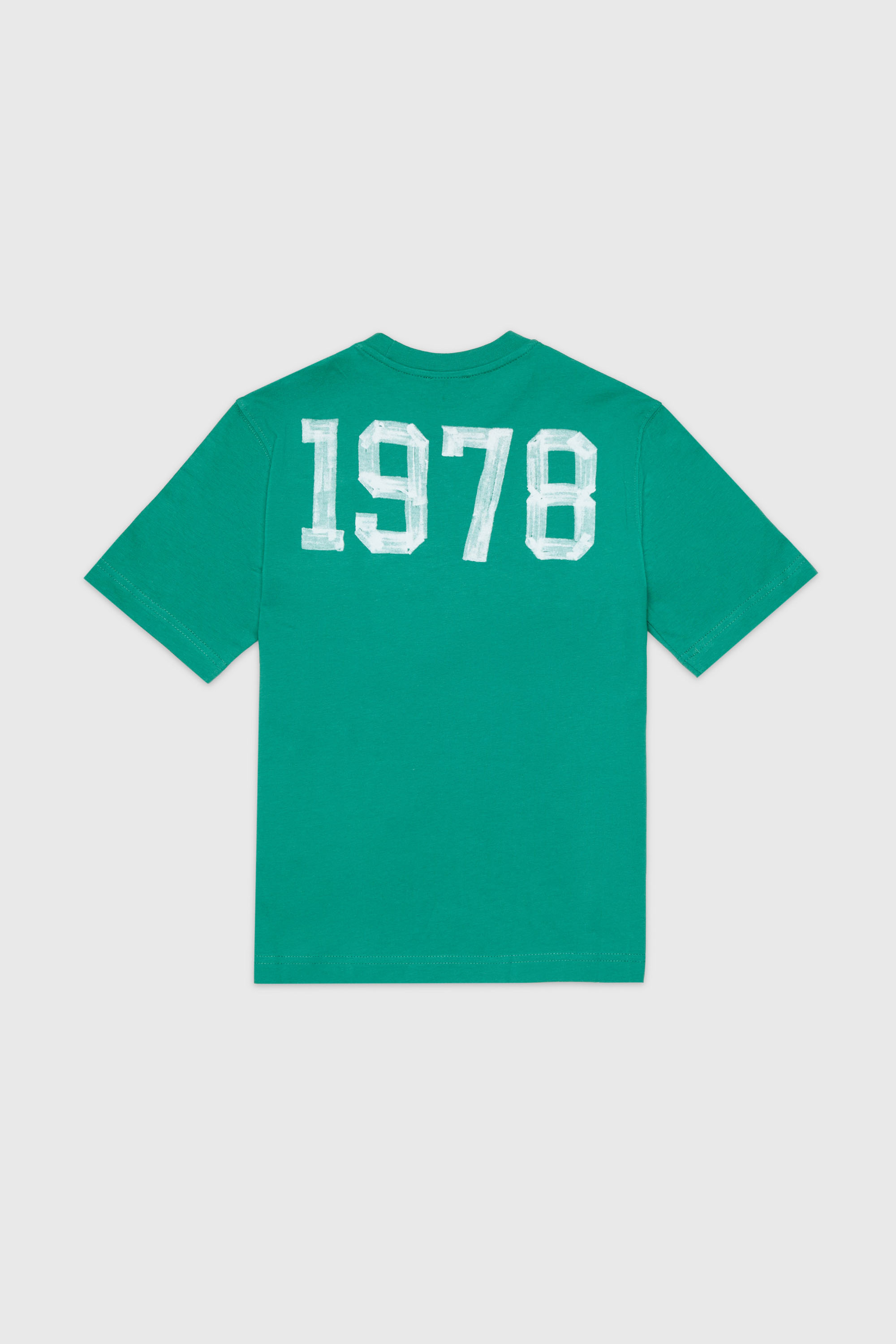 Diesel - TBAND OVER, Camiseta de algod&oacute;n con gr&aacute;ficos universitarios Hombre in Verde - 2