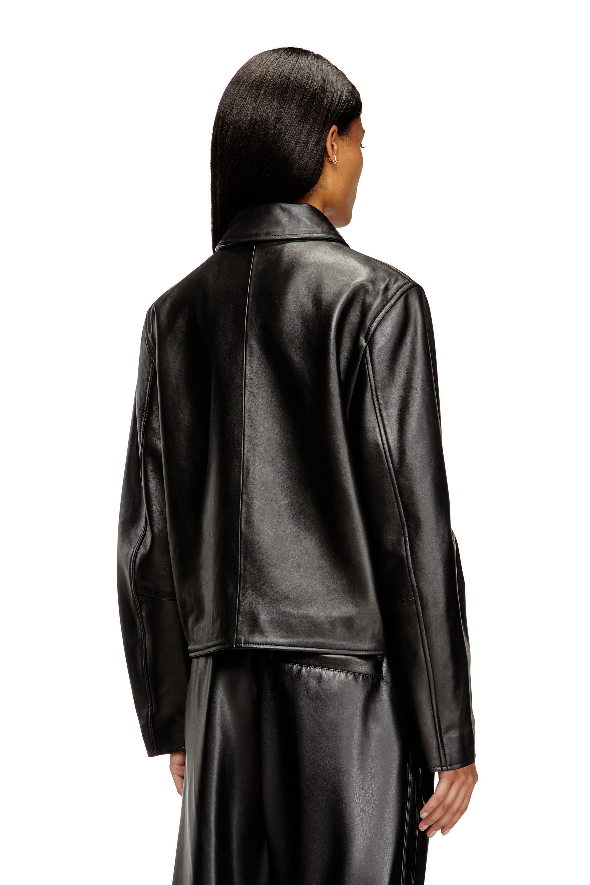 Diesel - L-AMAR-FEM-S2, Chaqueta Coach de cuero Mujer in Negro - 4