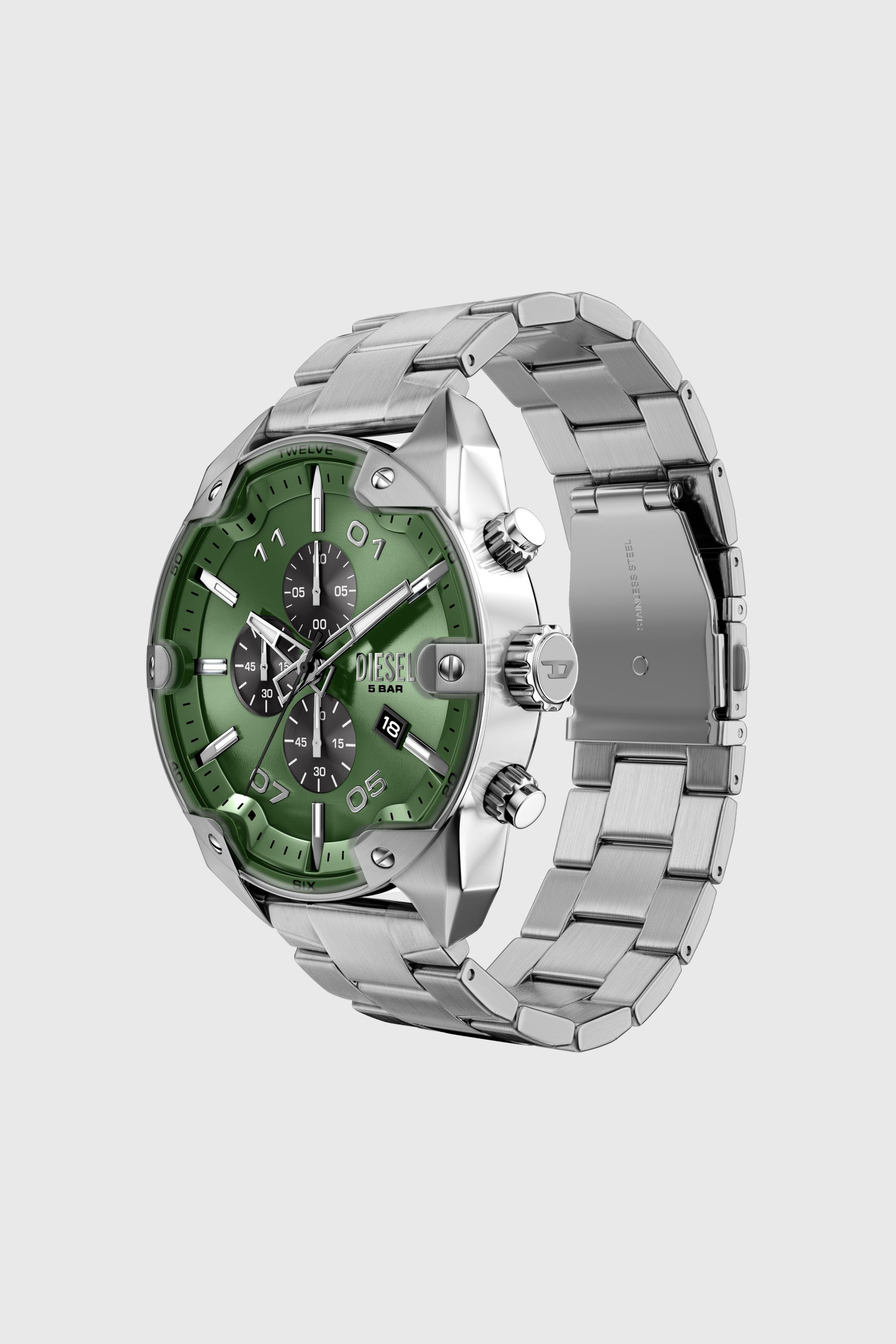 Diesel - DZ4712 WATCH, Reloj Spiked de acero inoxidable con pinchos Hombre in Plateado - 7